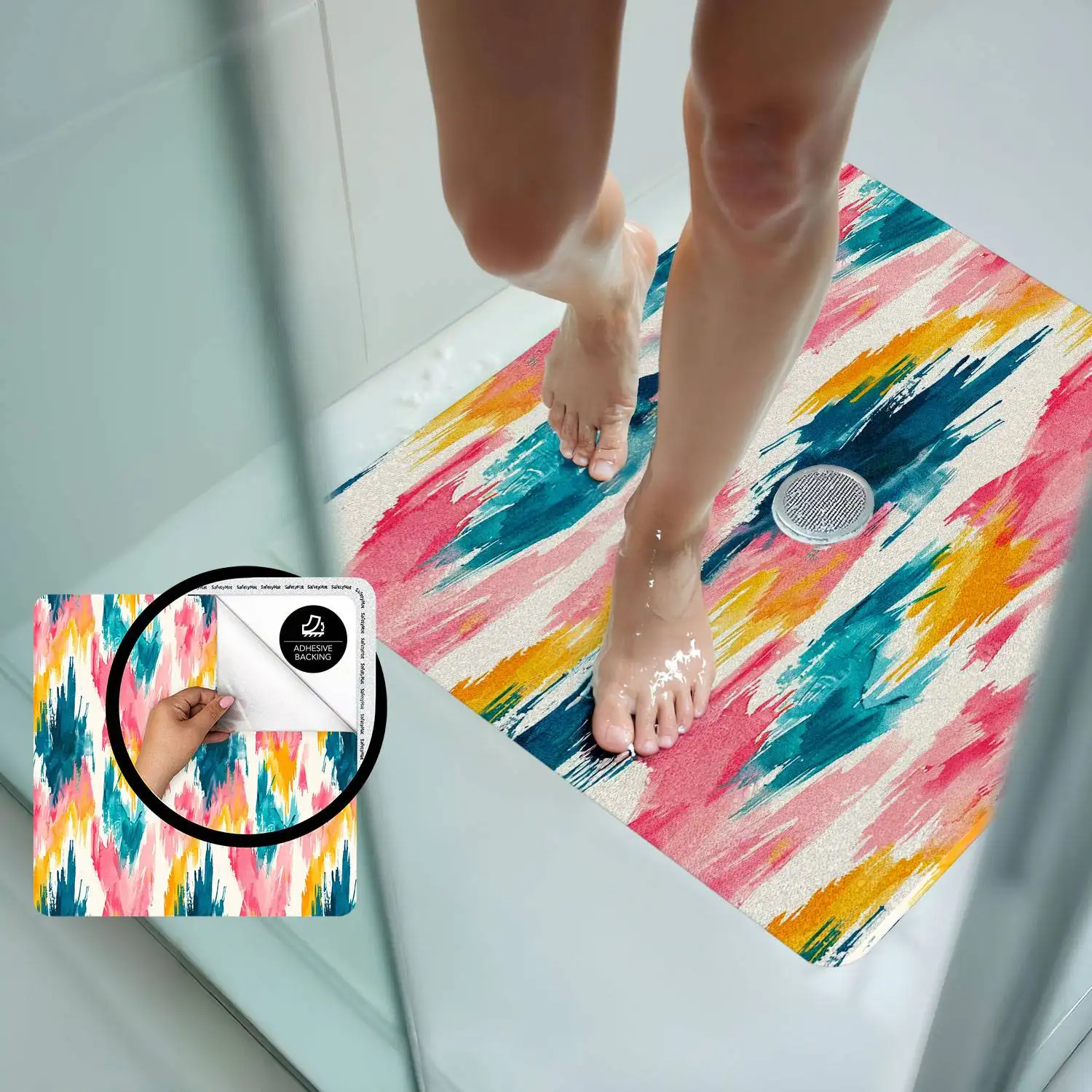 Boho Ikat Brush Vinyl | Non-Slip, Peel & Stick, Waterproof, Removable