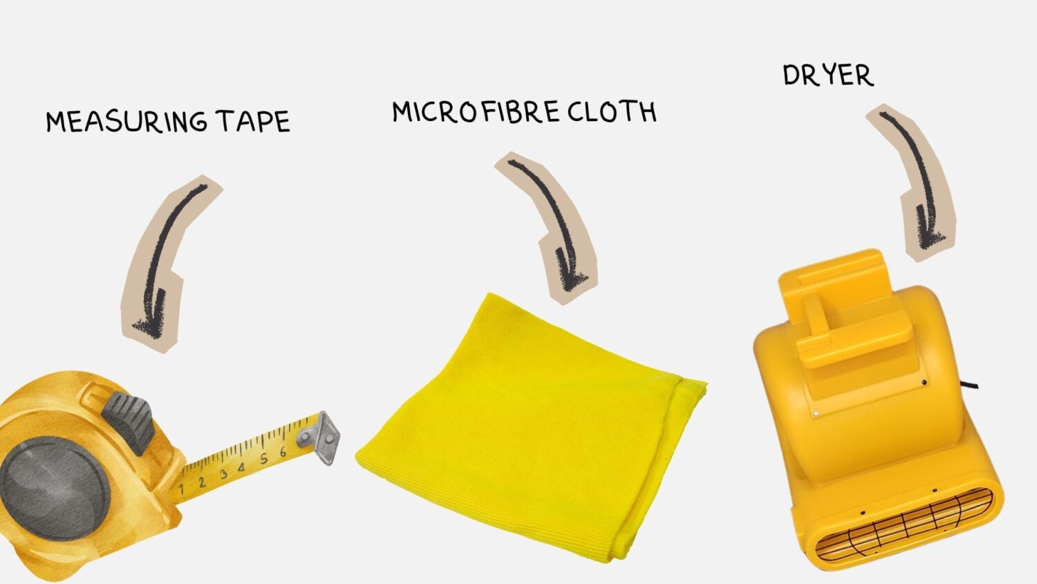 Measuring Tape - Microfibre cloth - Dryer