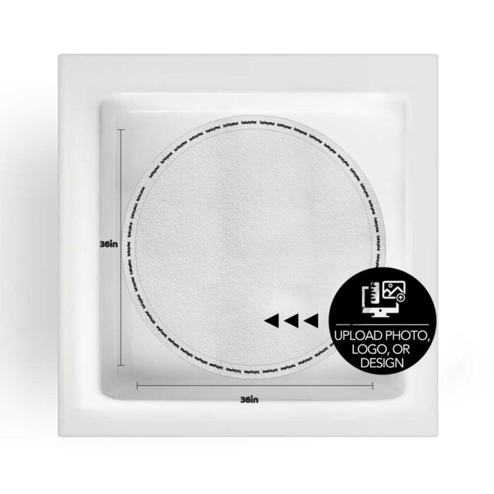 36 x 36 inches Custom shower mat with drain hole options from SafetyMat