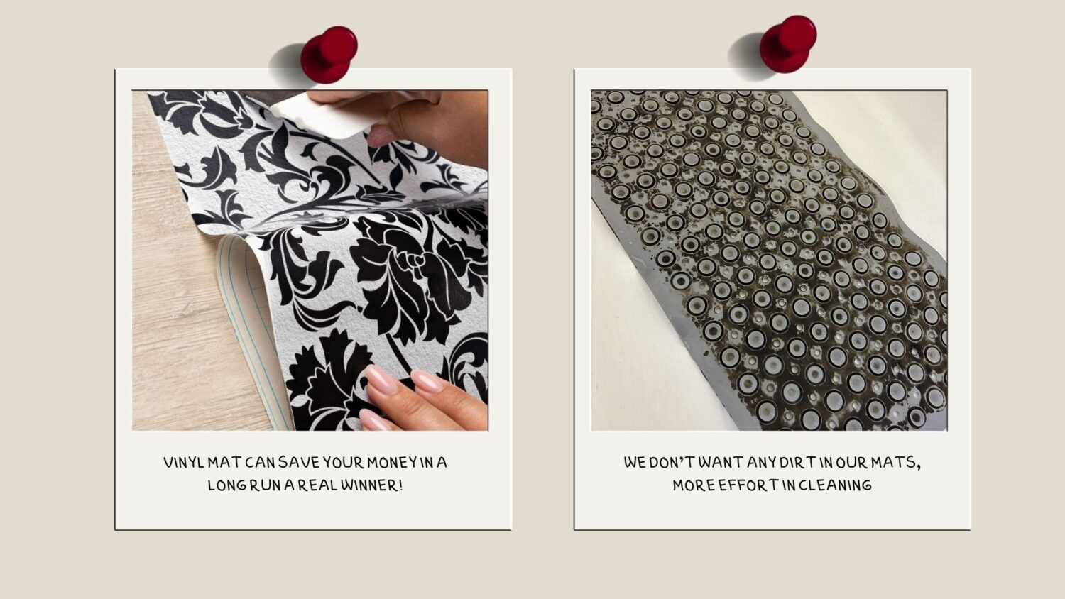 VINYL MATS VS RUBBER SUCTION MATS