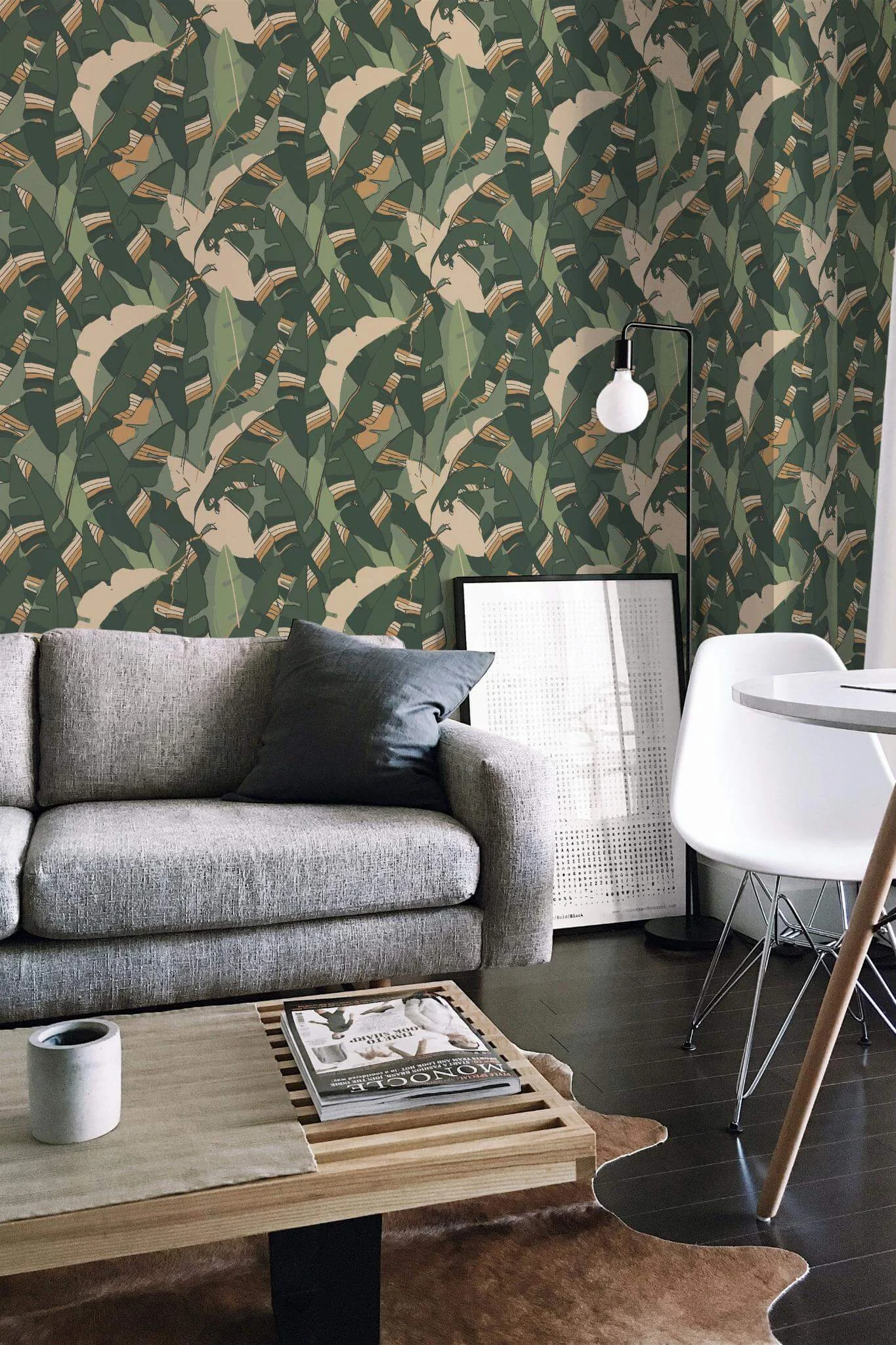 Painted banana leaf Wallpaper - Image 4