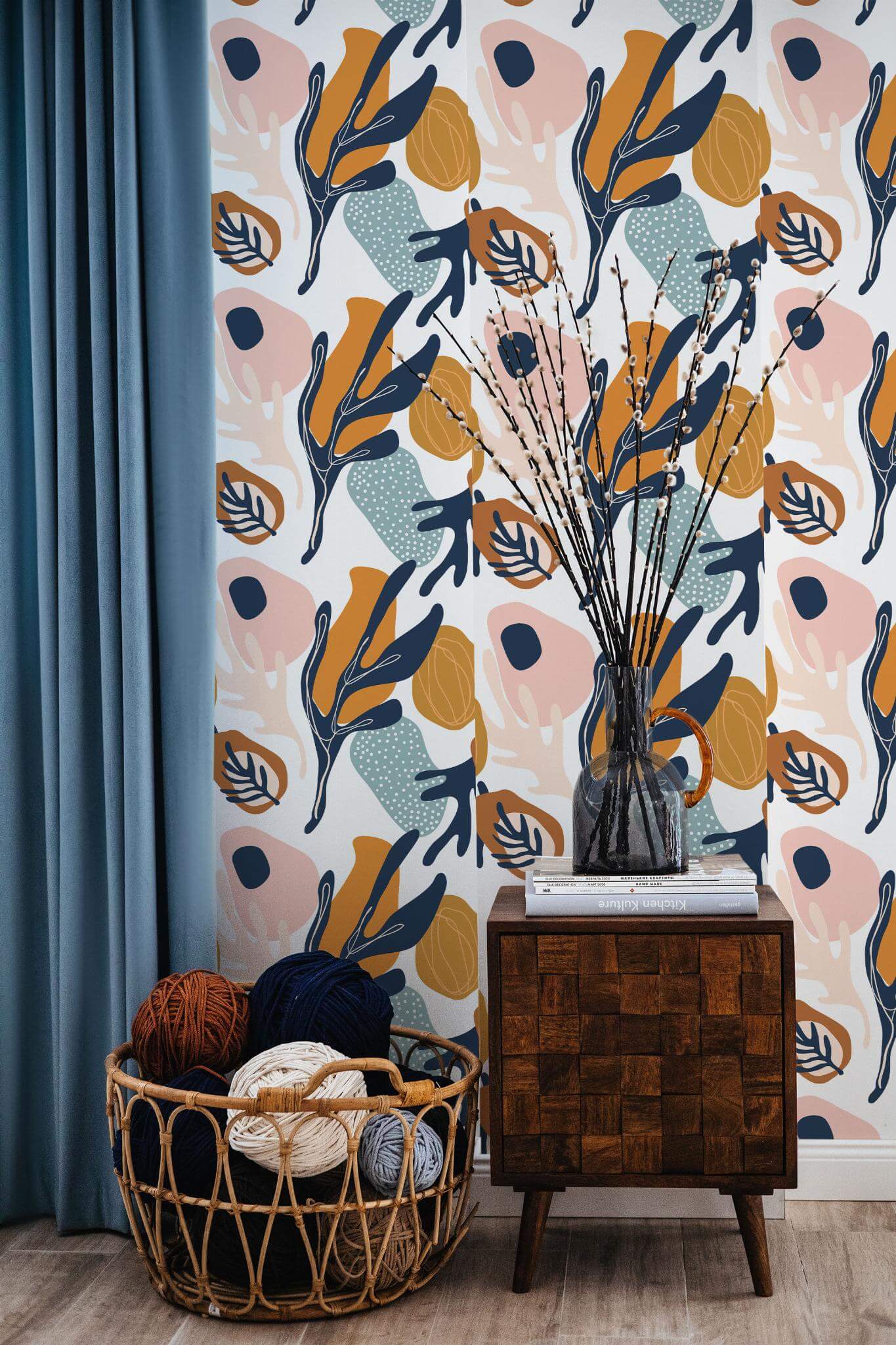 Multicolor abstract leaf Wallpaper