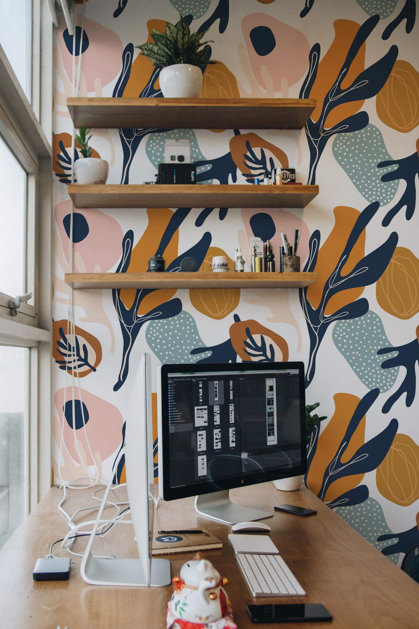 Multicolor abstract leaf Wallpaper - Image 4