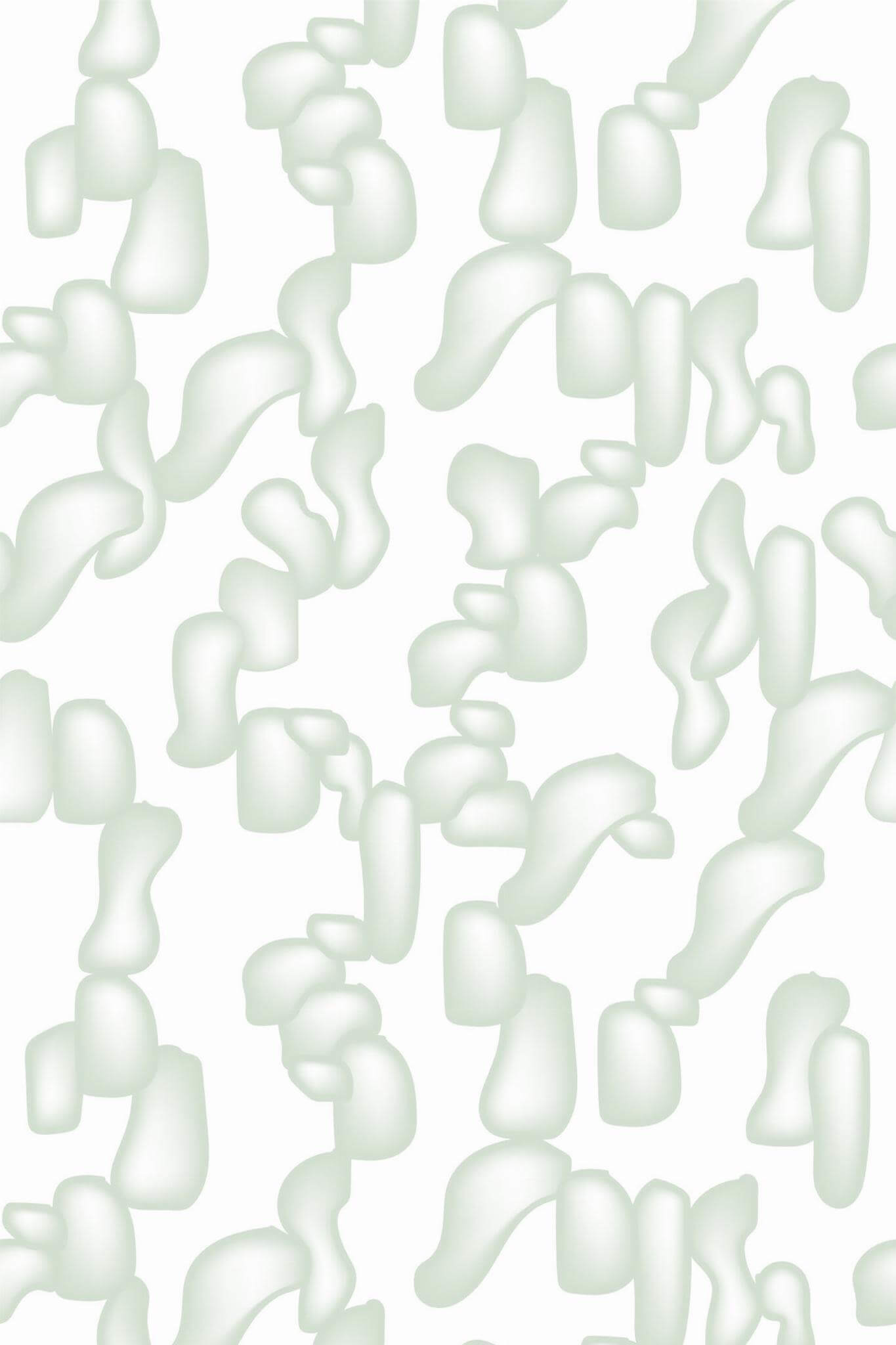 Abstract green modern shapes Wallpaper - Image 2