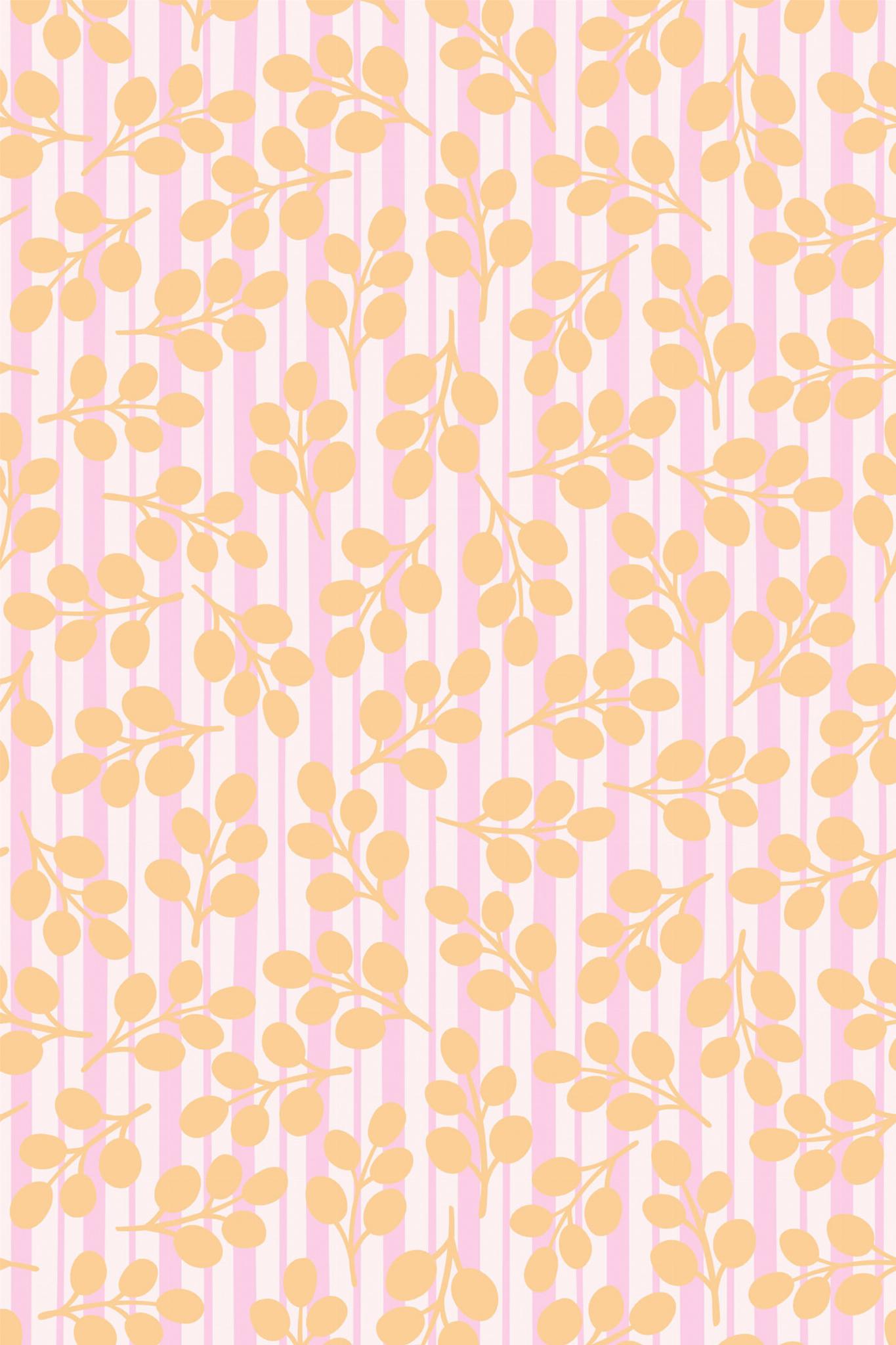 Abstract leaf stripe Wallpaper - Image 2