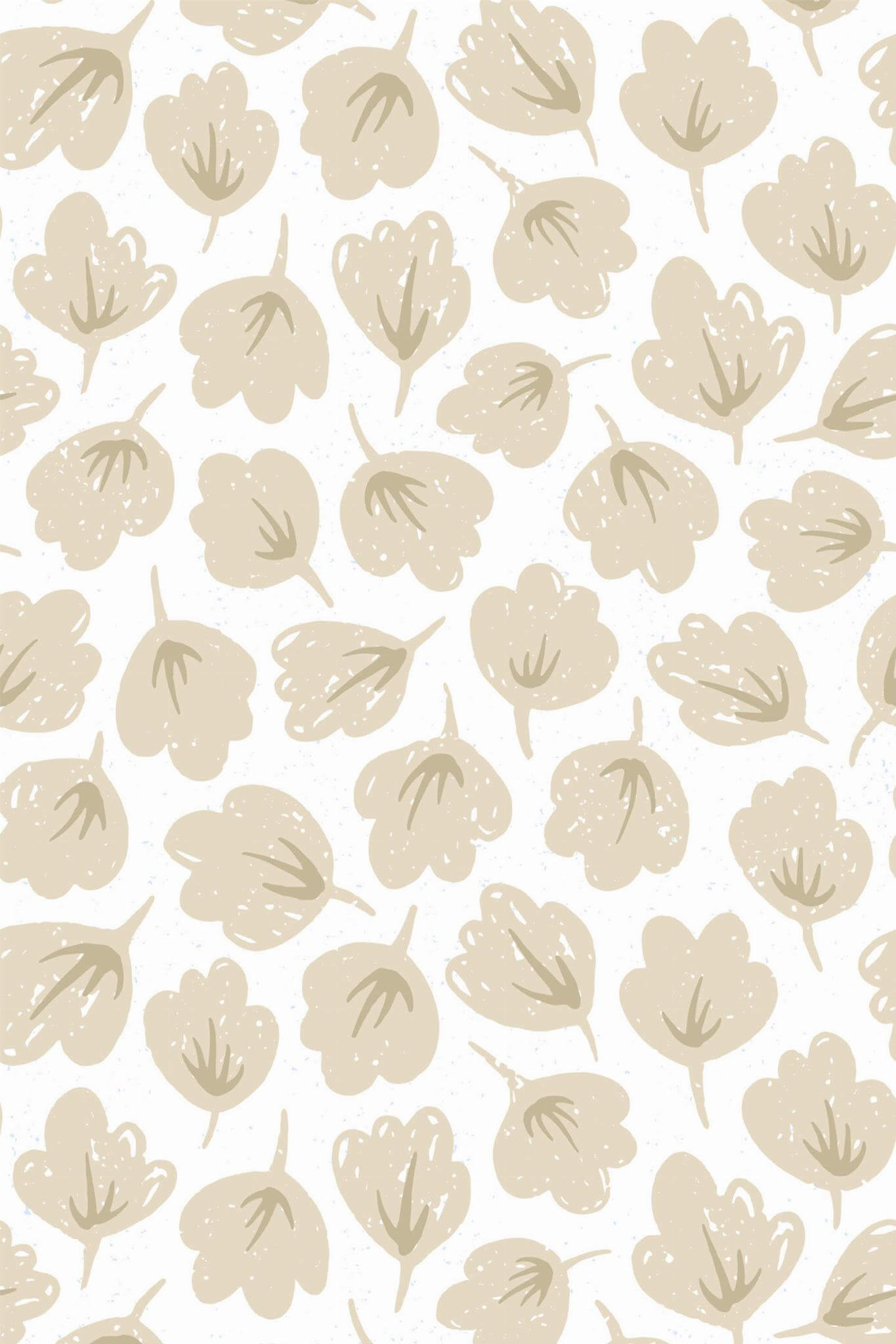 Aesthetic beige leaf Wallpaper - Image 2