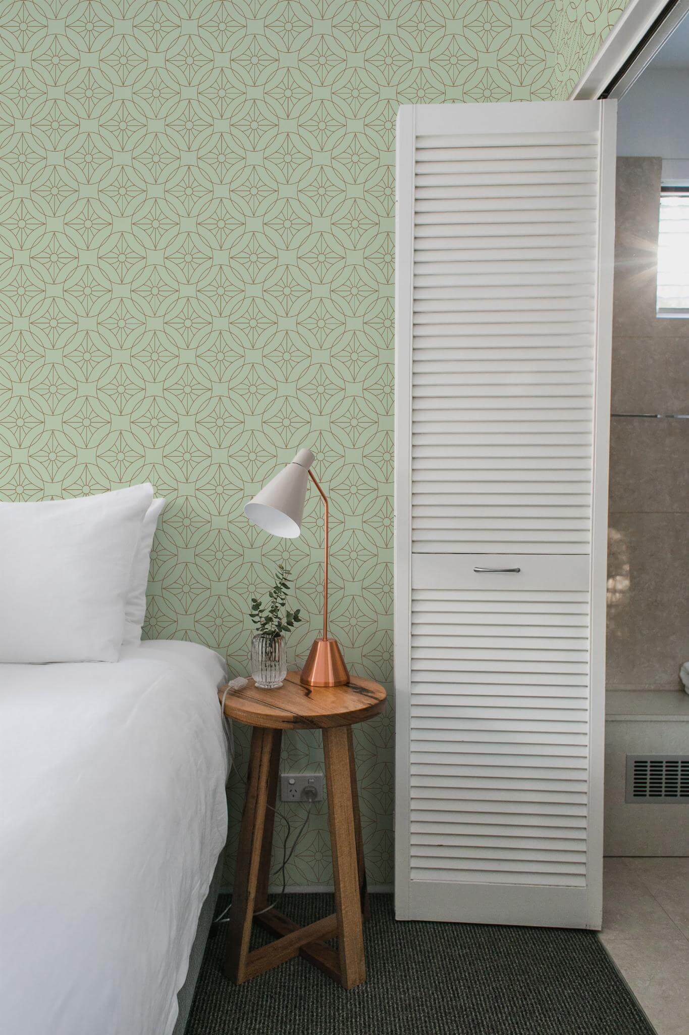 Green Art Deco geometric Wallpaper - Image 4