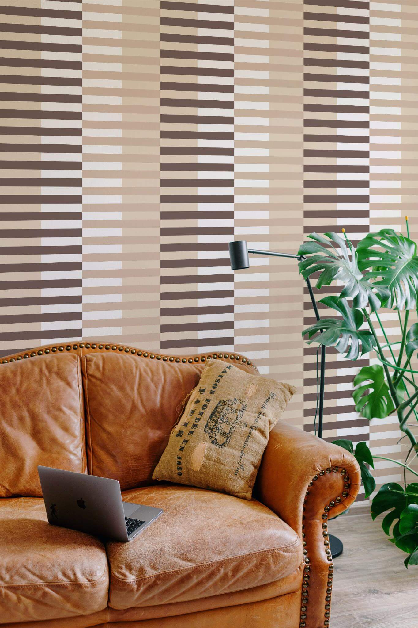 Brown striped Wallpaper - Image 4