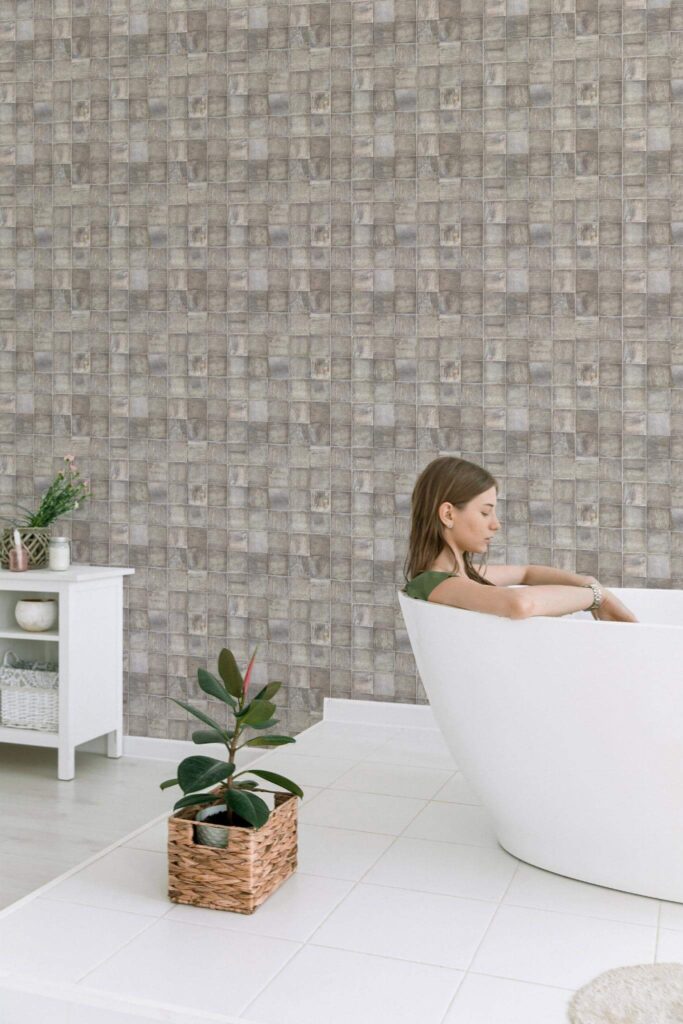 Rustic faux tile Wallpaper | Shop SafetyMat™