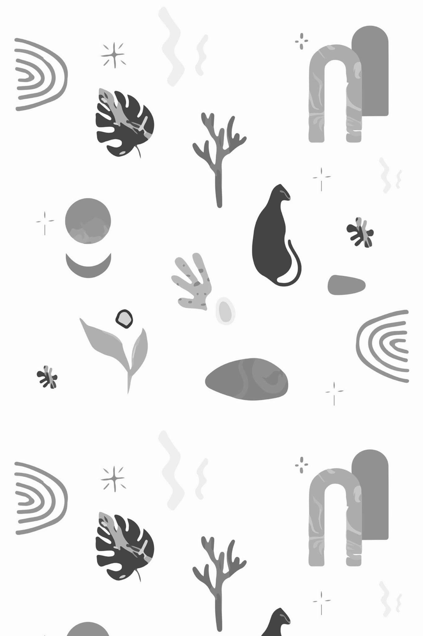 Black and white boho Wallpaper - Image 2