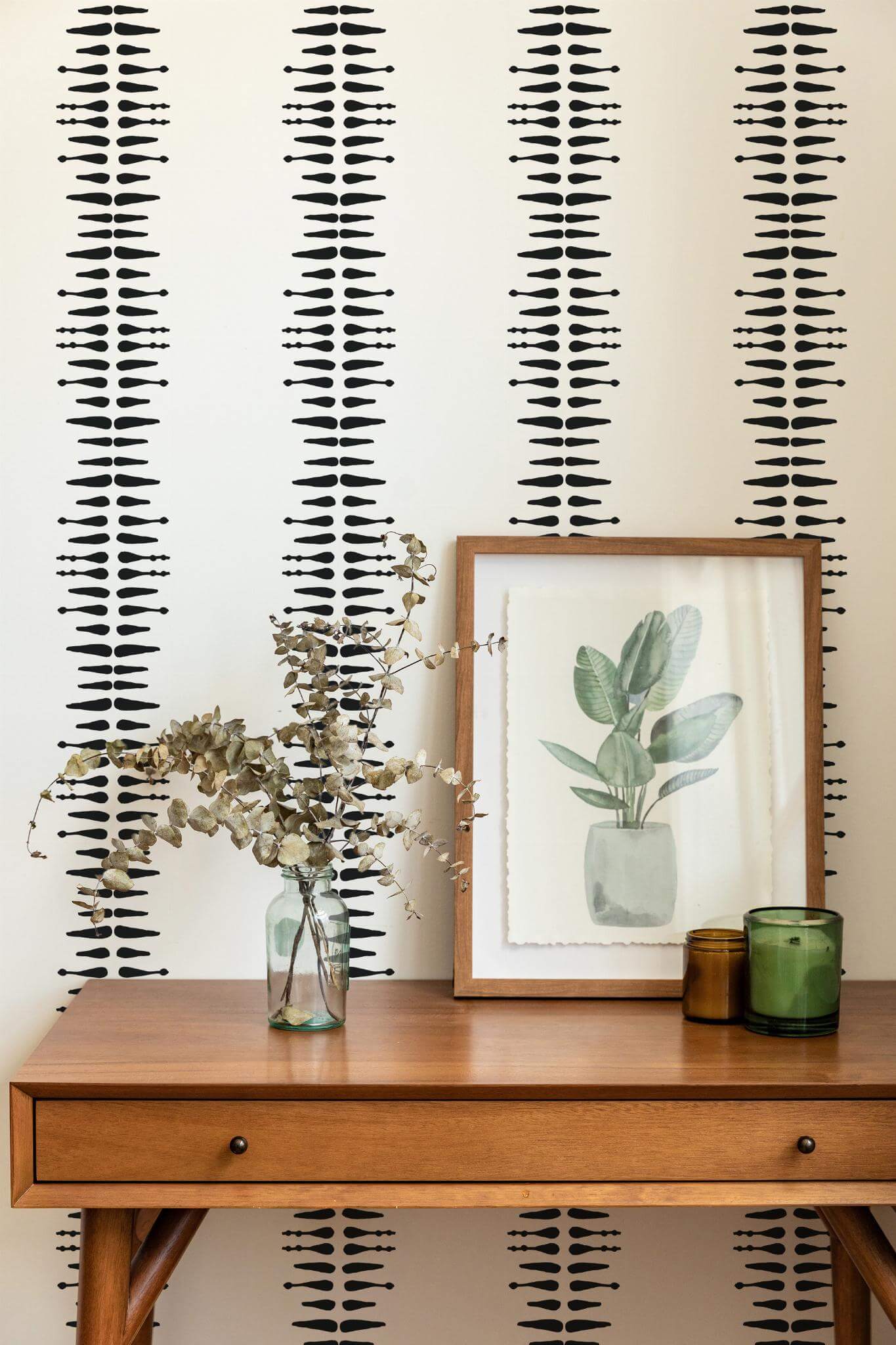 Boho stripe Wallpaper