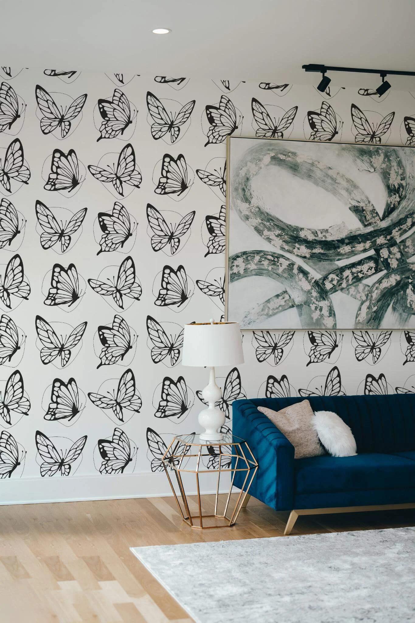 Black and white butterflies Wallpaper - Image 4