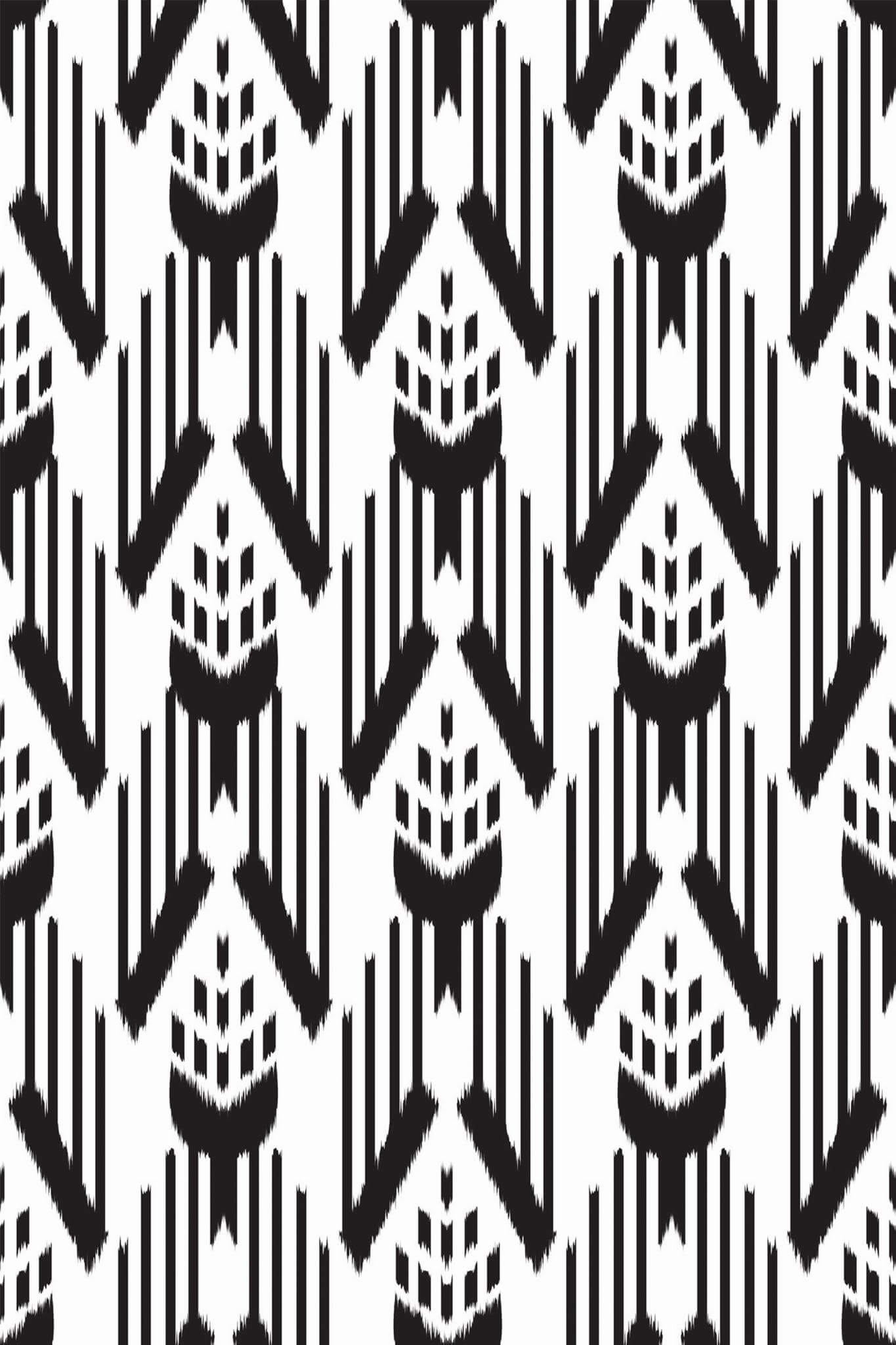 Black and white ikat Wallpaper - Image 2