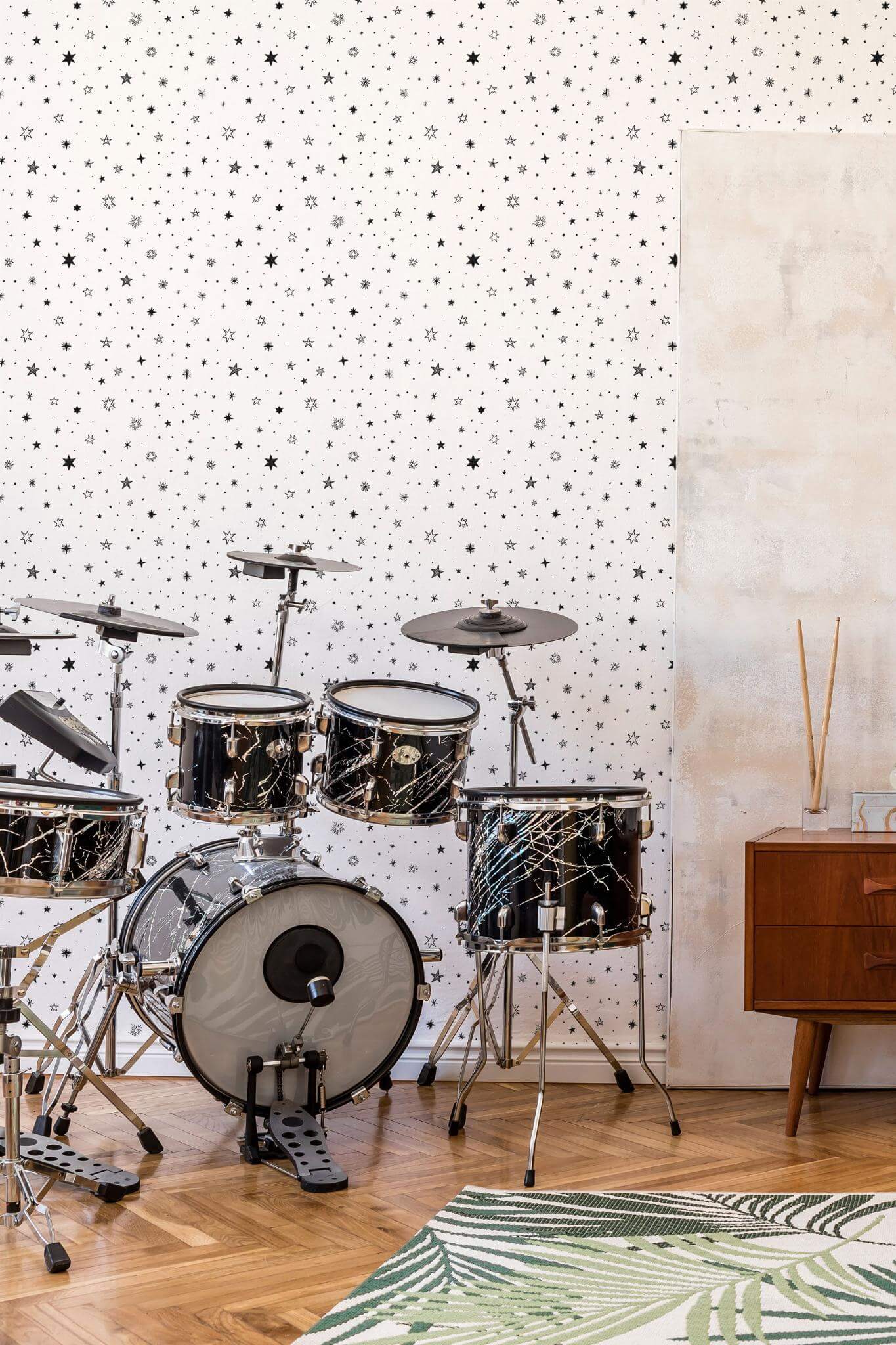Black and white stars Wallpaper - Image 4