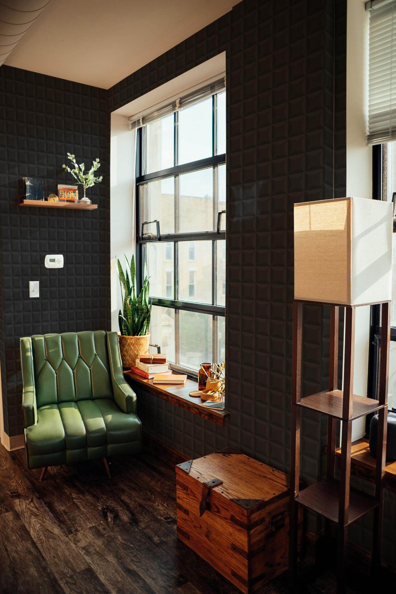 Black seamless geometric Wallpaper - Image 3