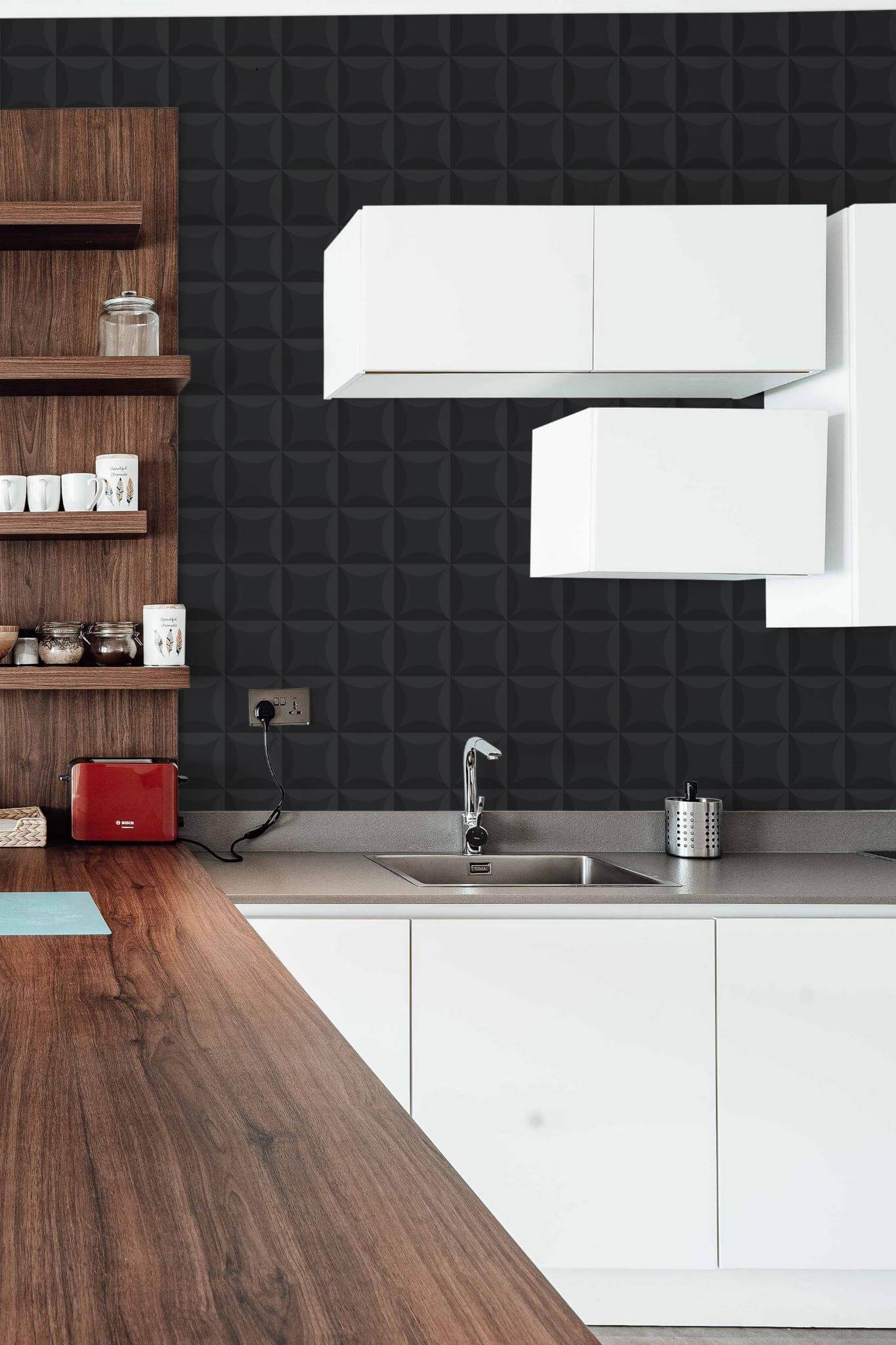 Black seamless geometric Wallpaper - Image 4