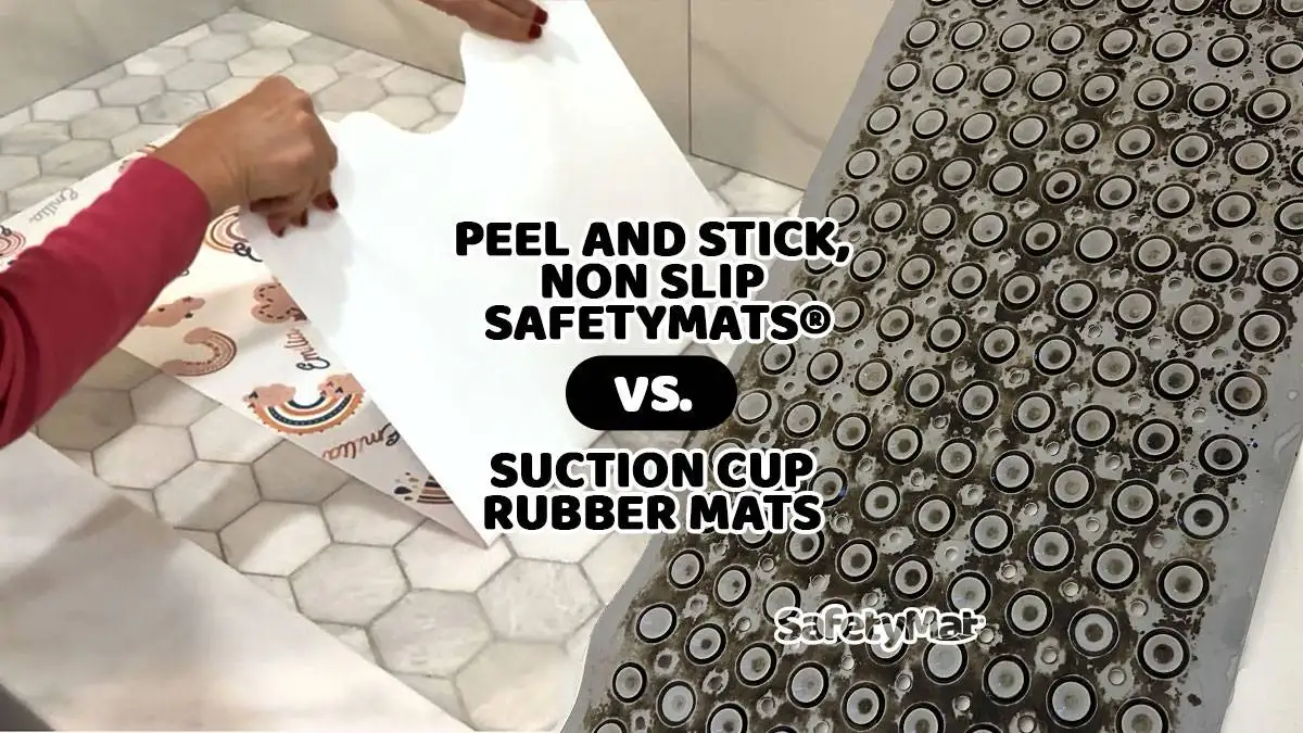 Why Upgrade to a Peel and Stick Shower Mat Instead of a Suction Cup Rubber Mat