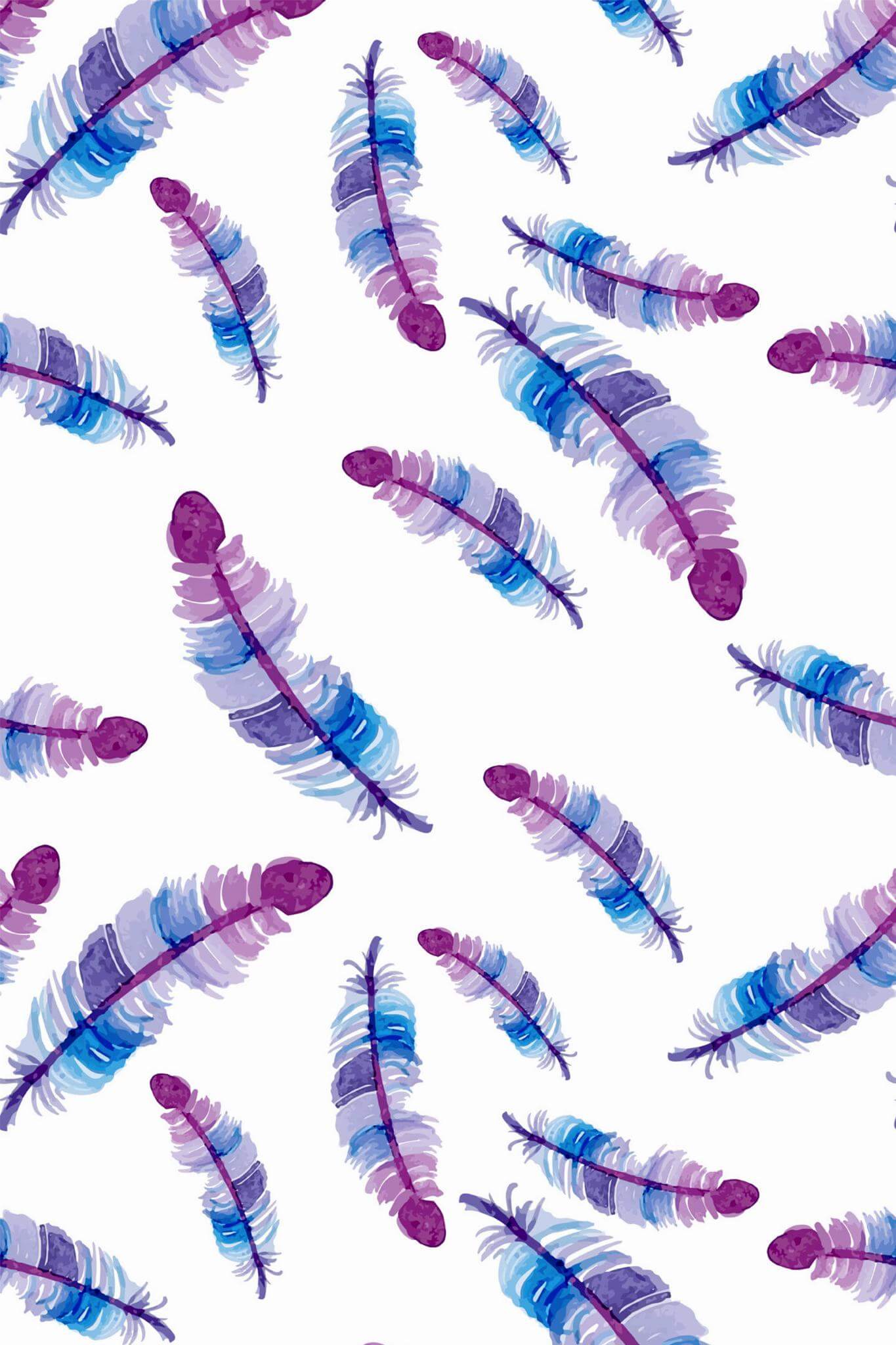 Blue and purple feather Wallpaper - Image 2