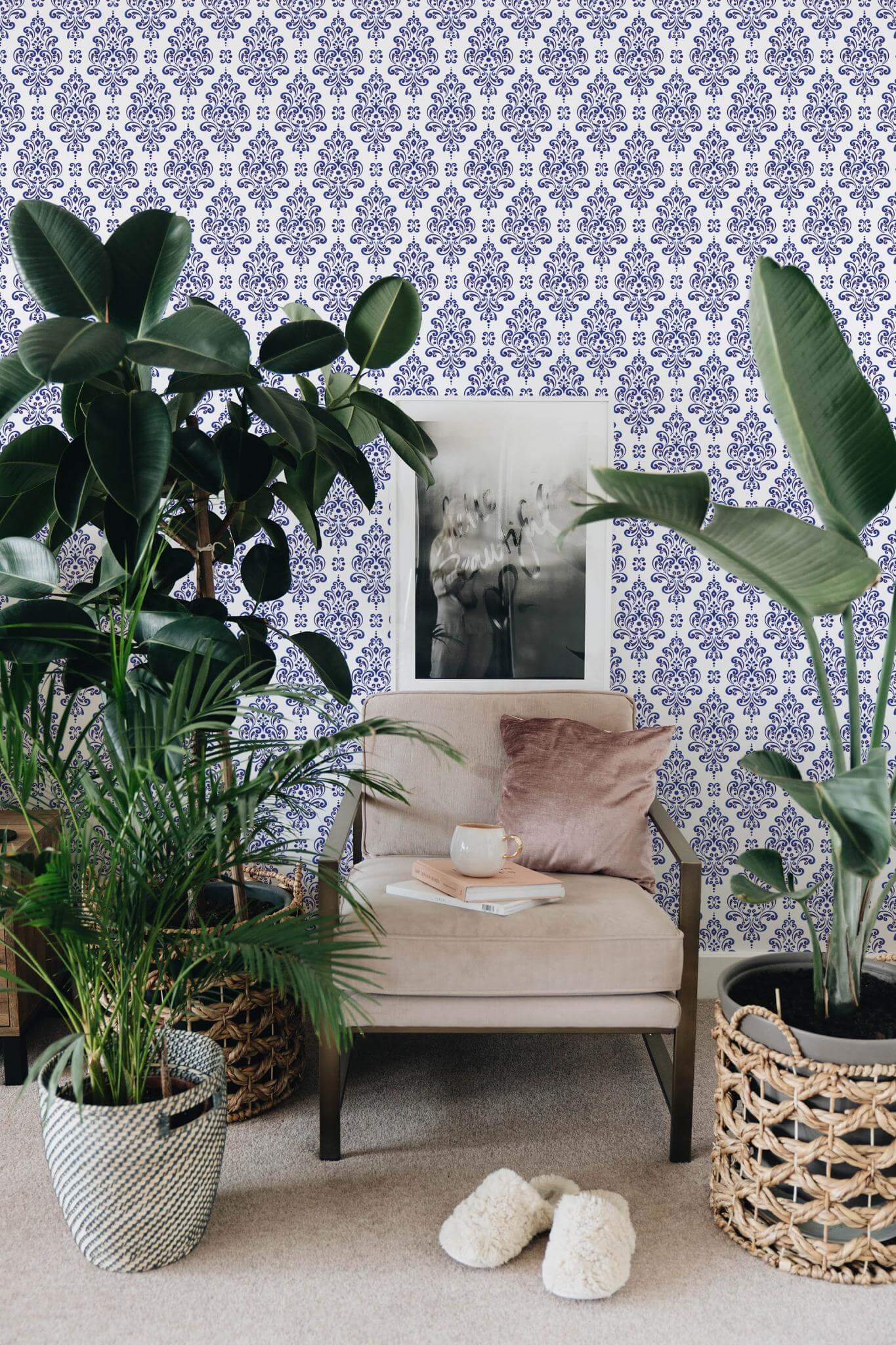 Modern damask Wallpaper - Image 4