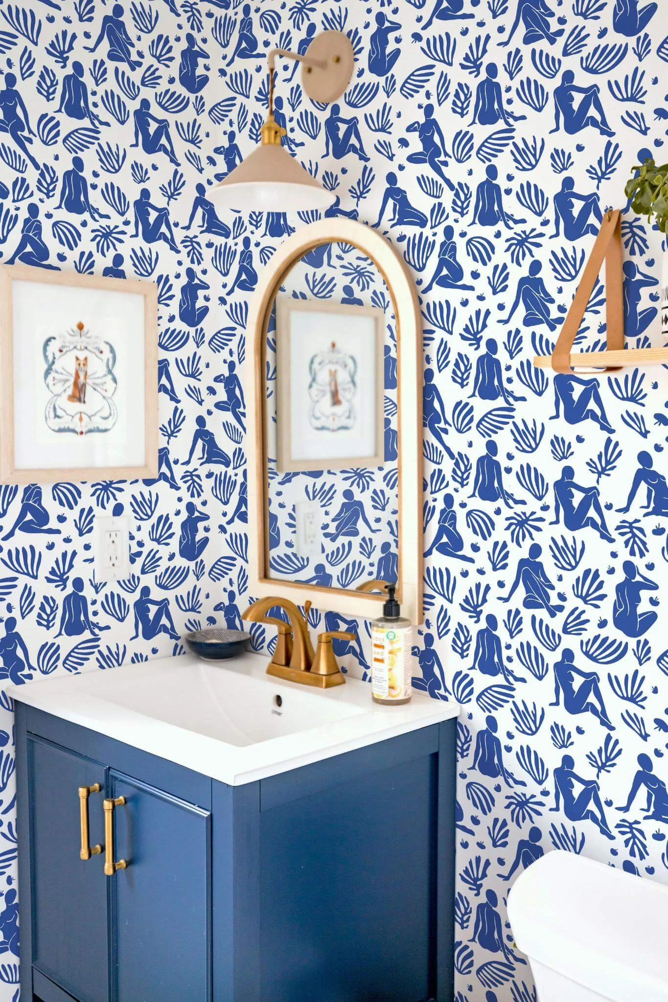 Blue and white Matisse Wallpaper - Image 3