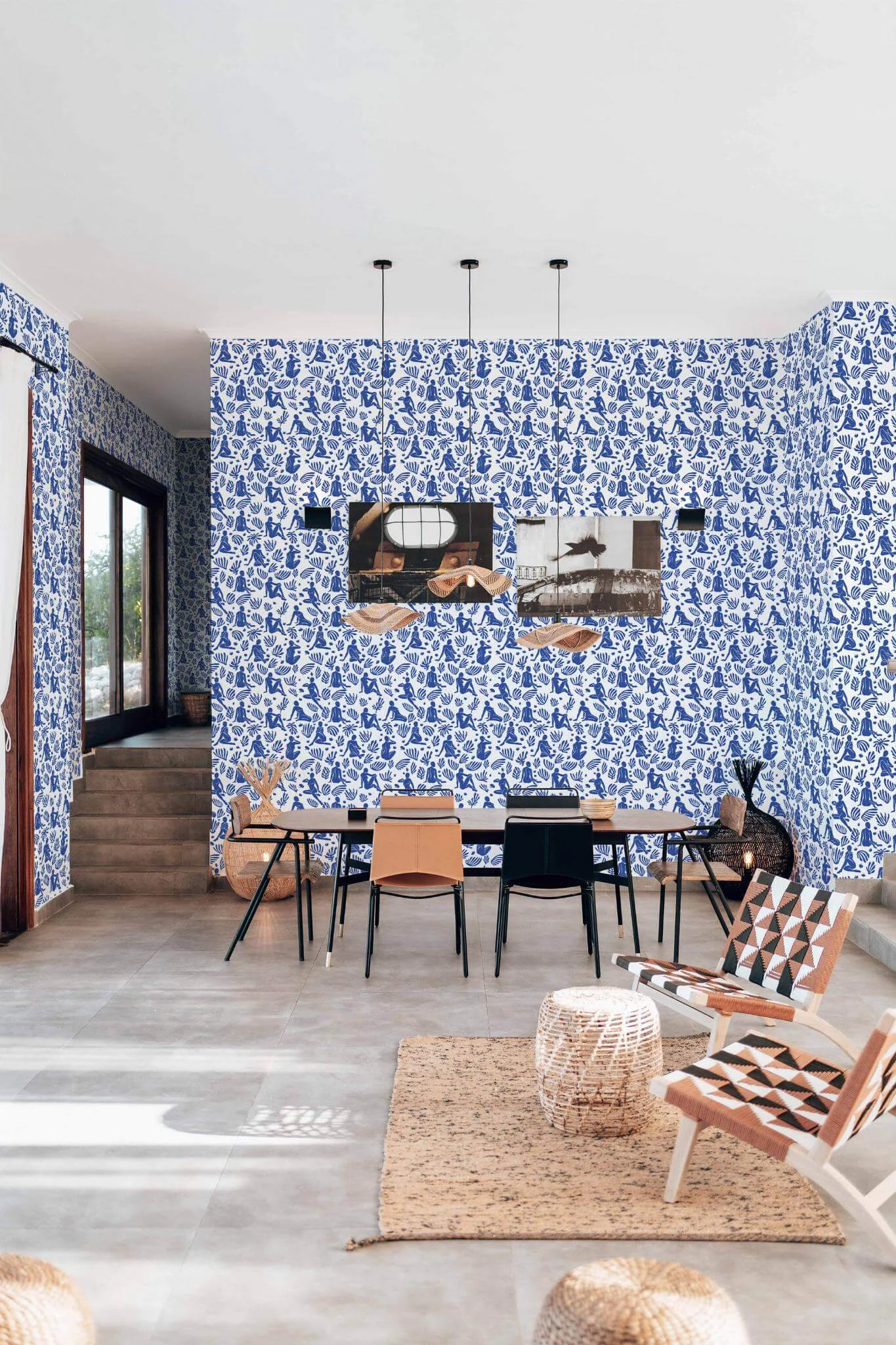 Blue and white Matisse Wallpaper - Image 4