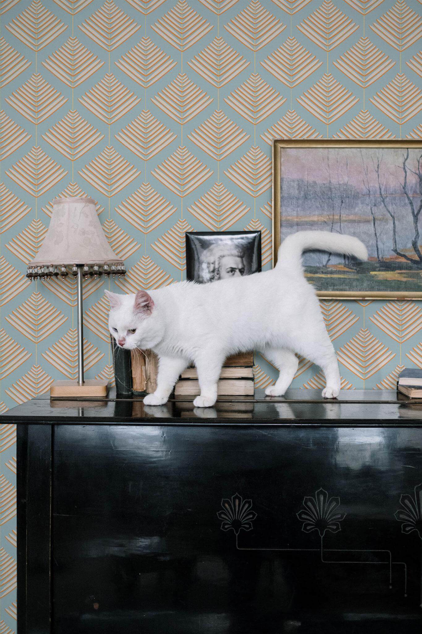 Seamless geometric leaf Wallpaper