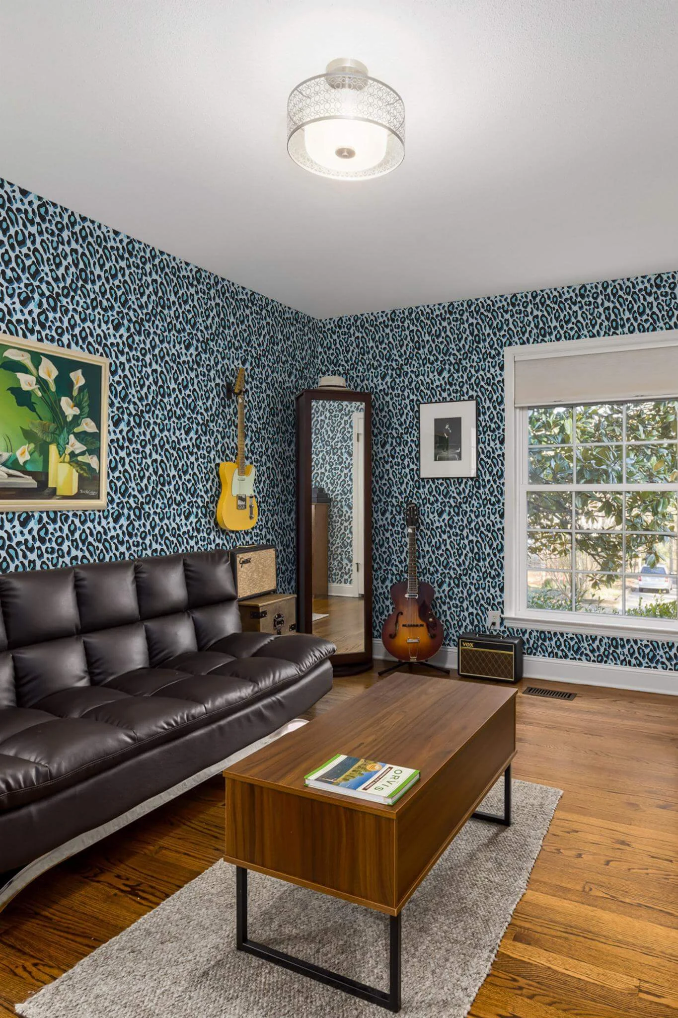 Blue leopard pattern Wallpaper - Image 3