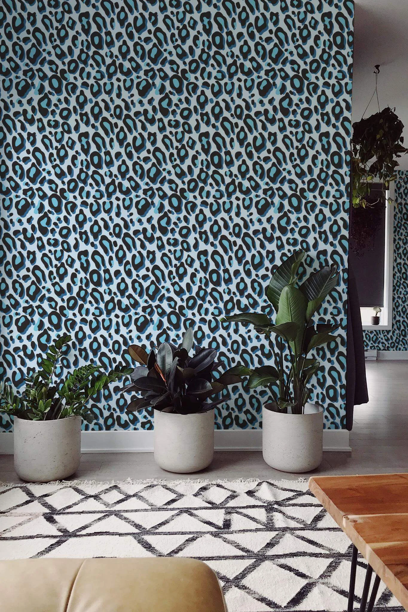 Blue leopard pattern Wallpaper - Image 4