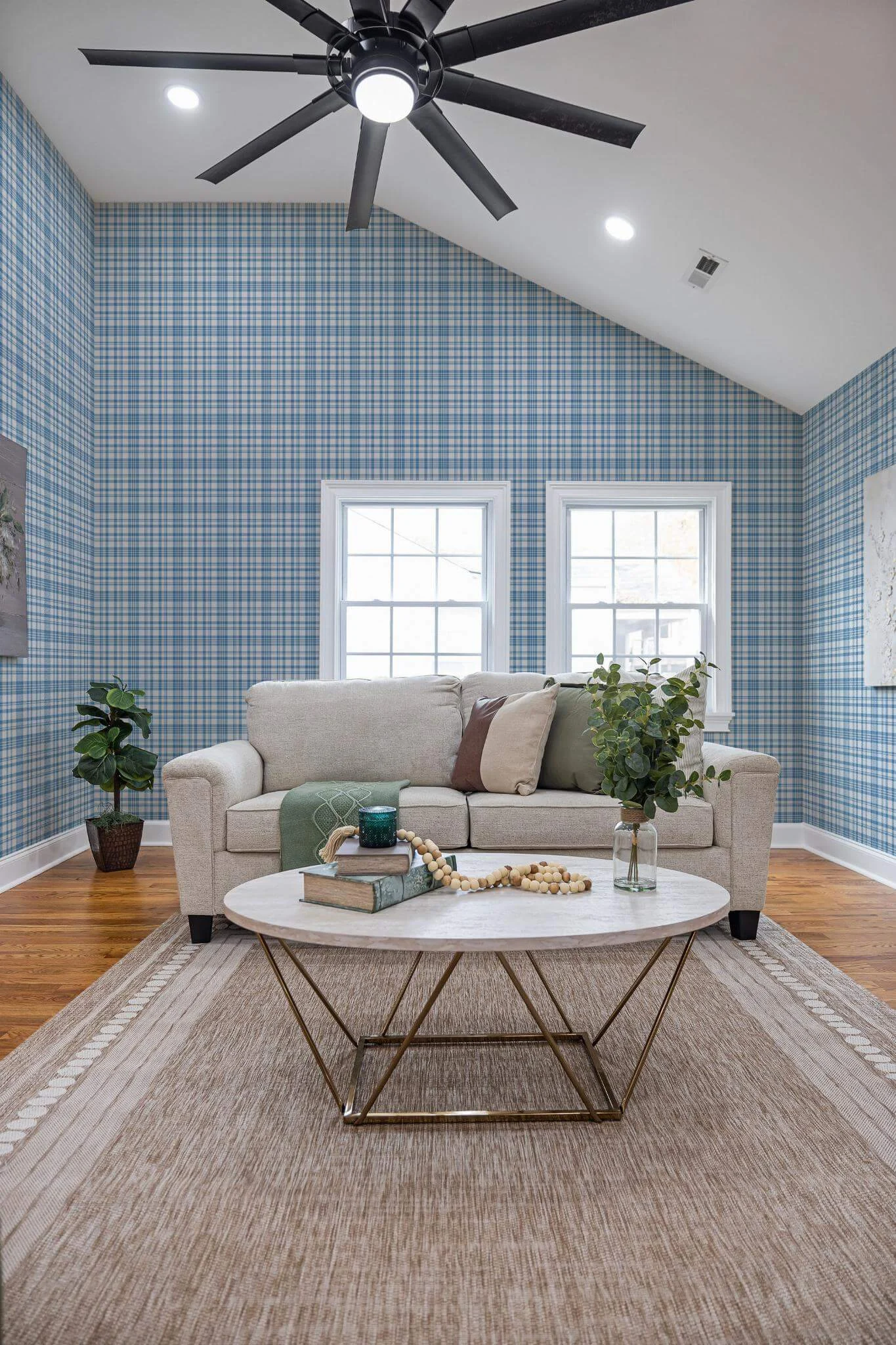 Blue plaid Wallpaper - Image 3