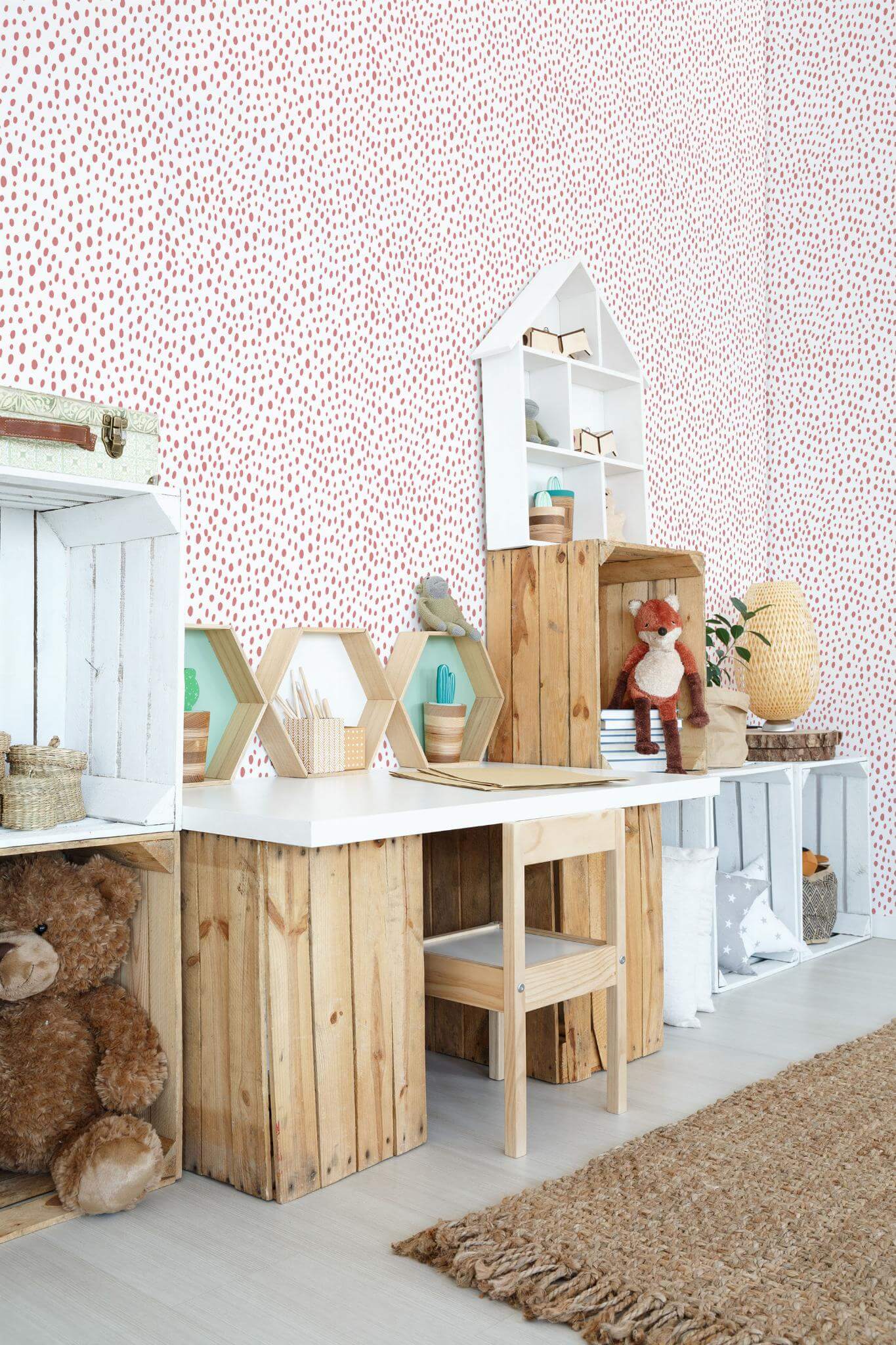Pink dotted Wallpaper - Image 4