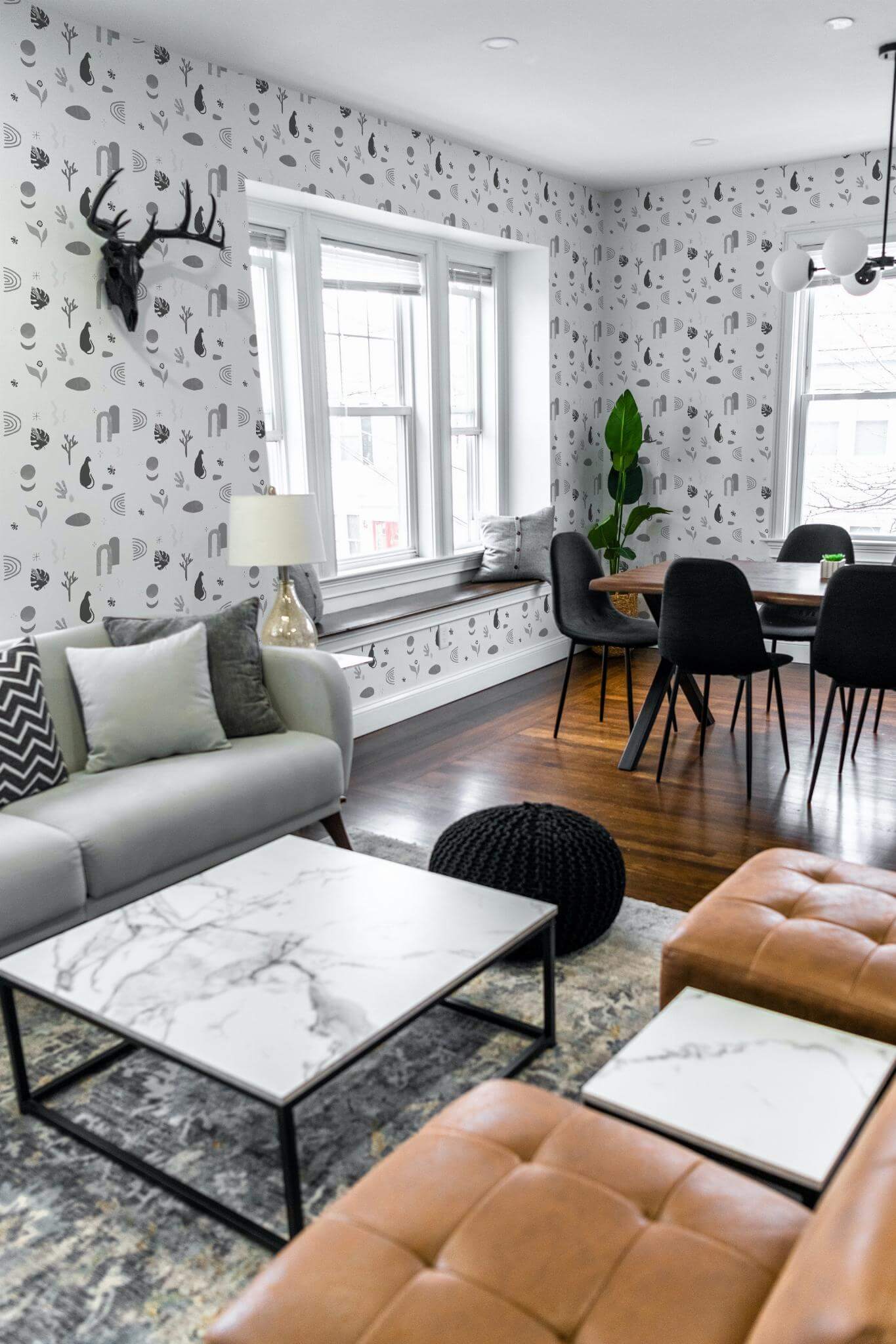 Black and white boho Wallpaper - Image 3