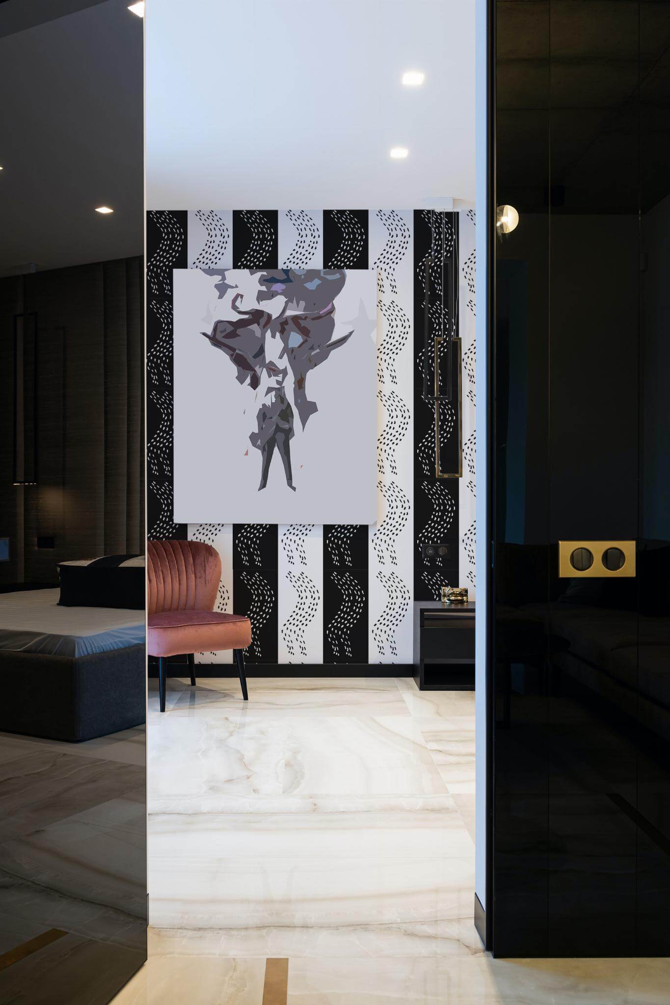 Black and white abstract Wallpaper - Image 3