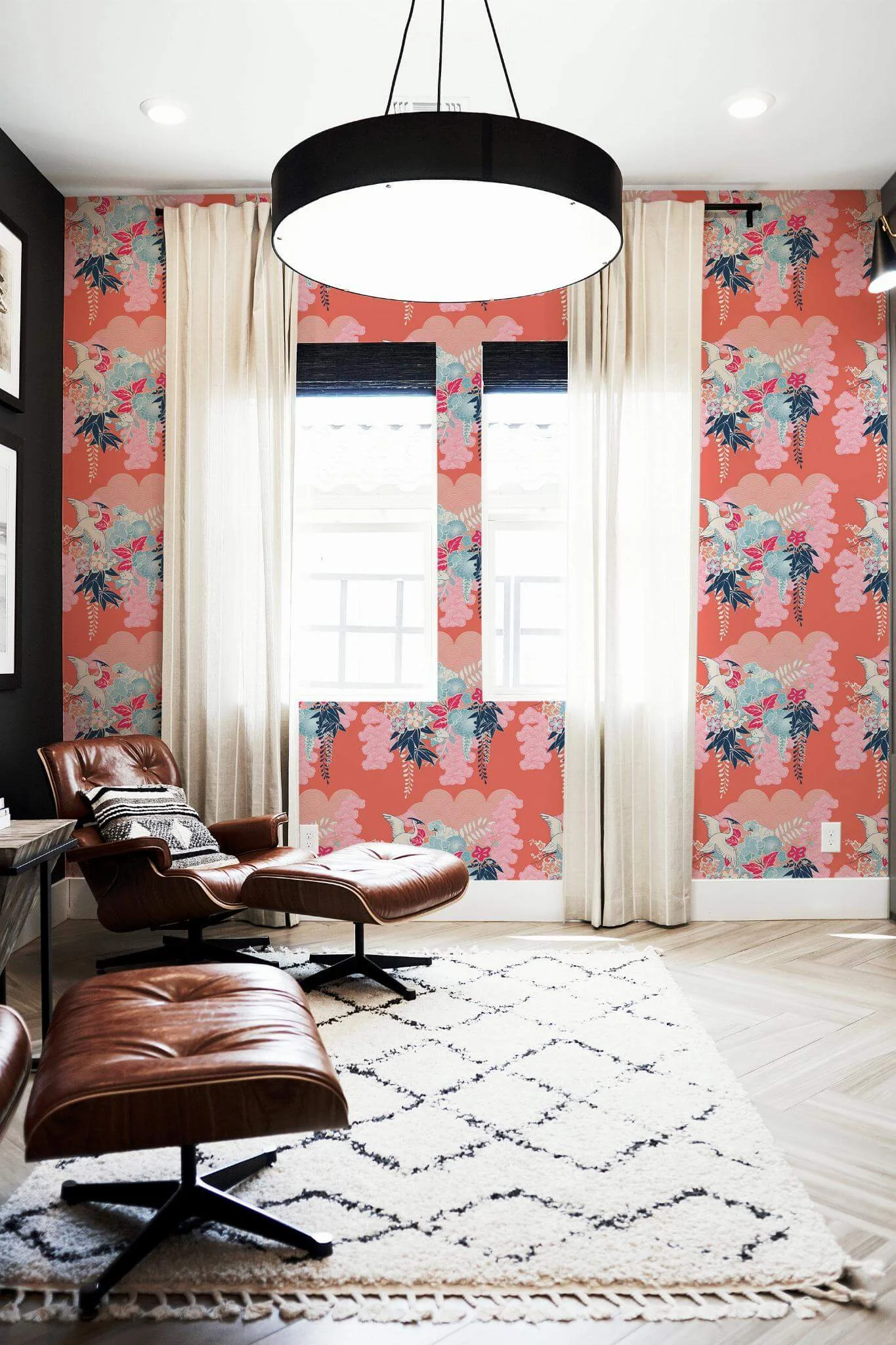 Bright red chinoiserie Wallpaper - Image 4