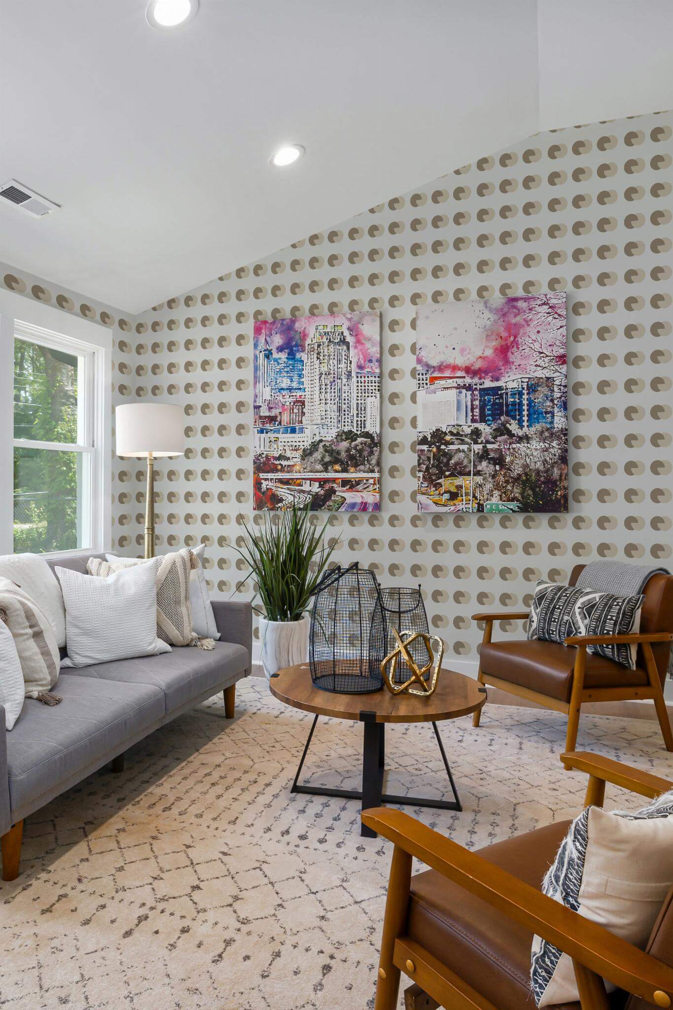 Abstract geometric overlapping circles Wallpaper - Image 3