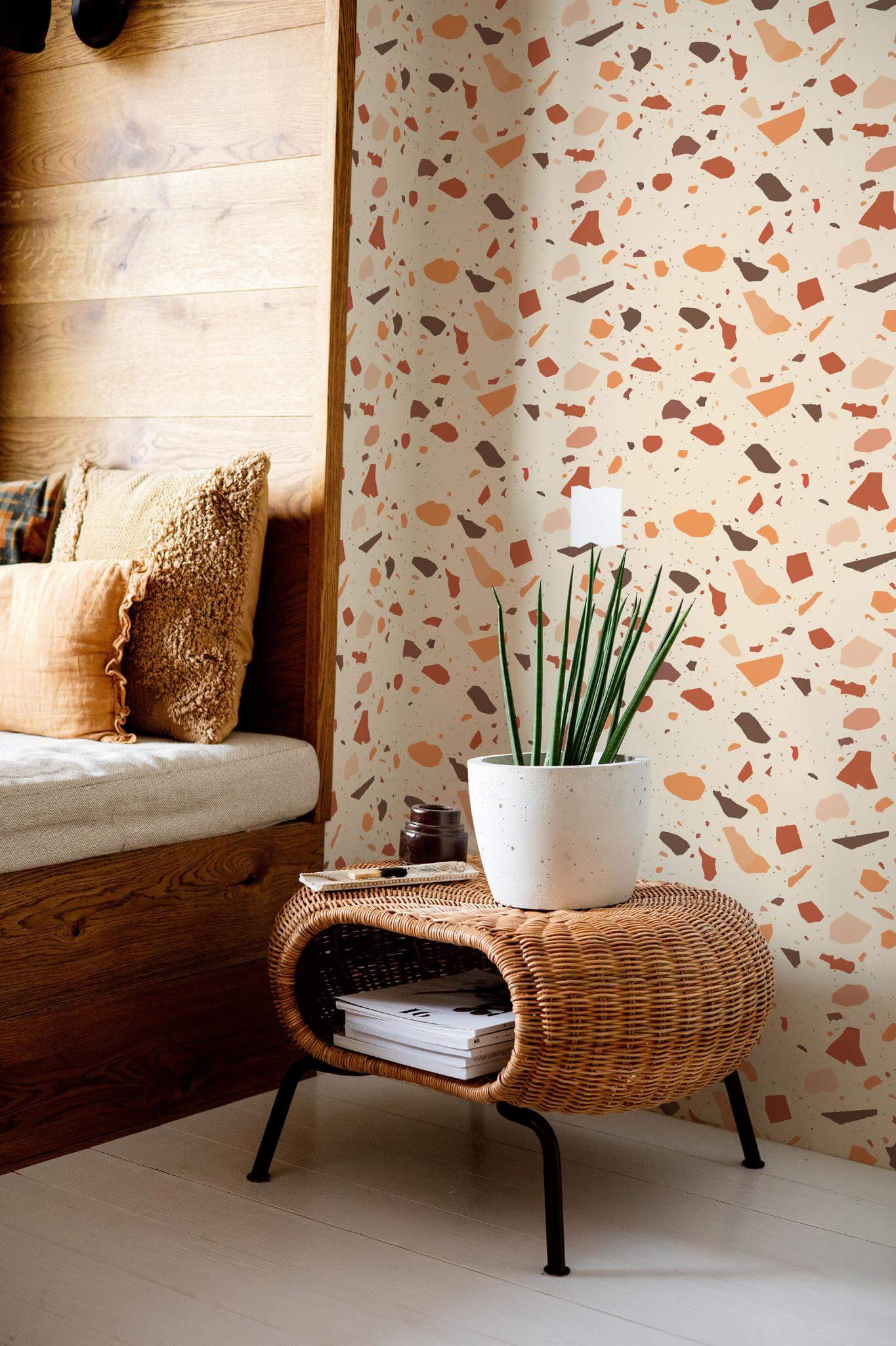 Brown terrazzo Wallpaper