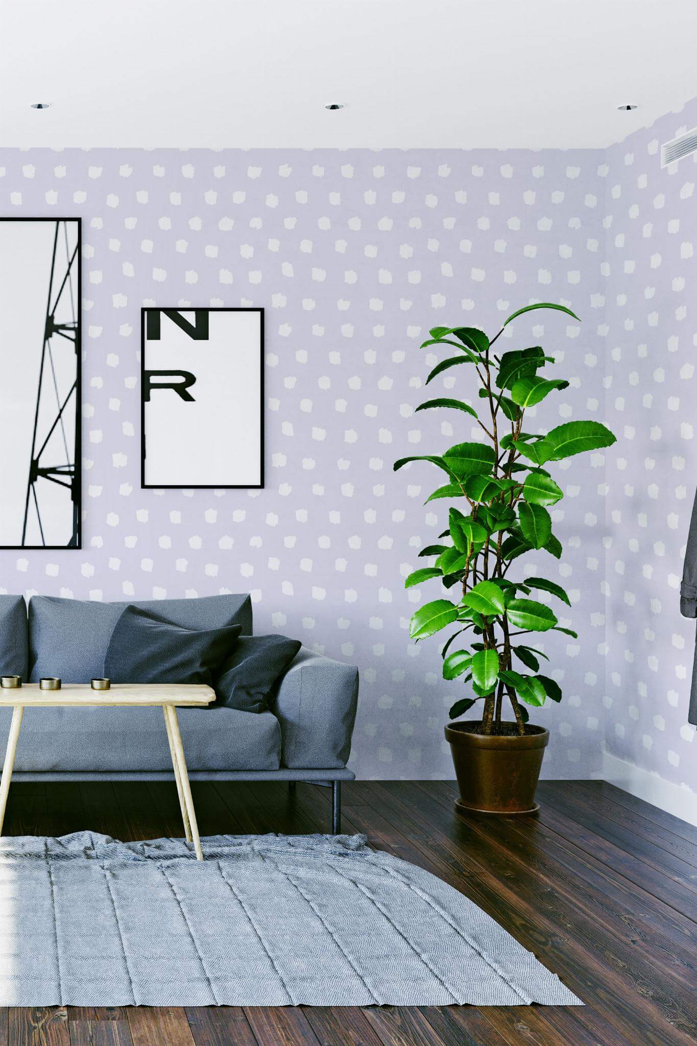 Brush stroke polka dot Wallpaper - Image 3