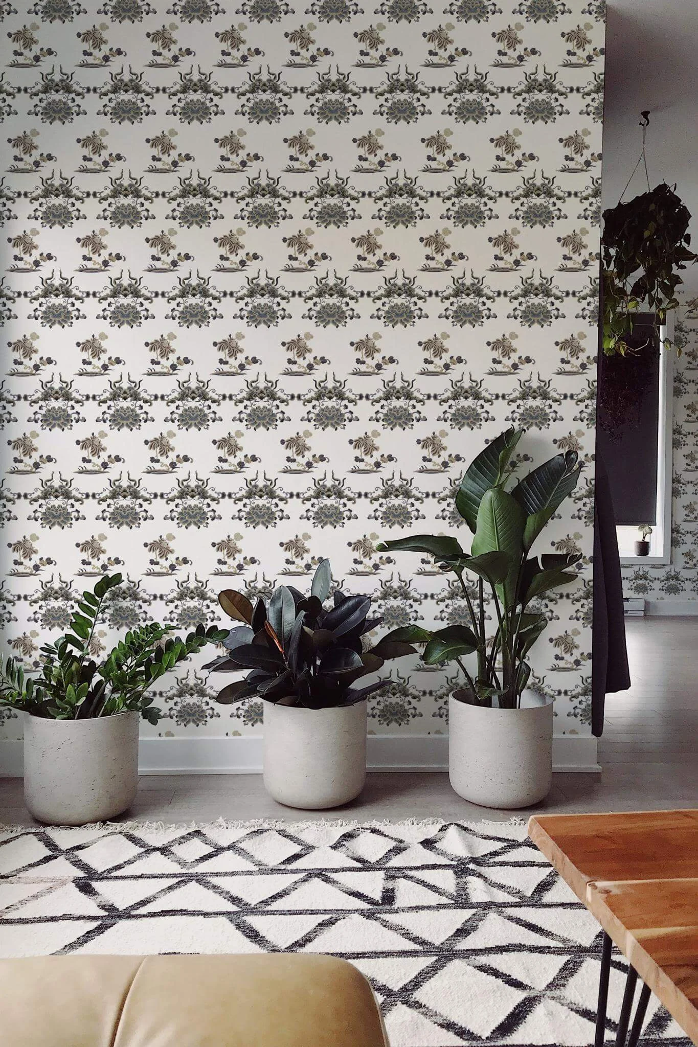 Chinoiseries floral dragon Wallpaper - Image 4