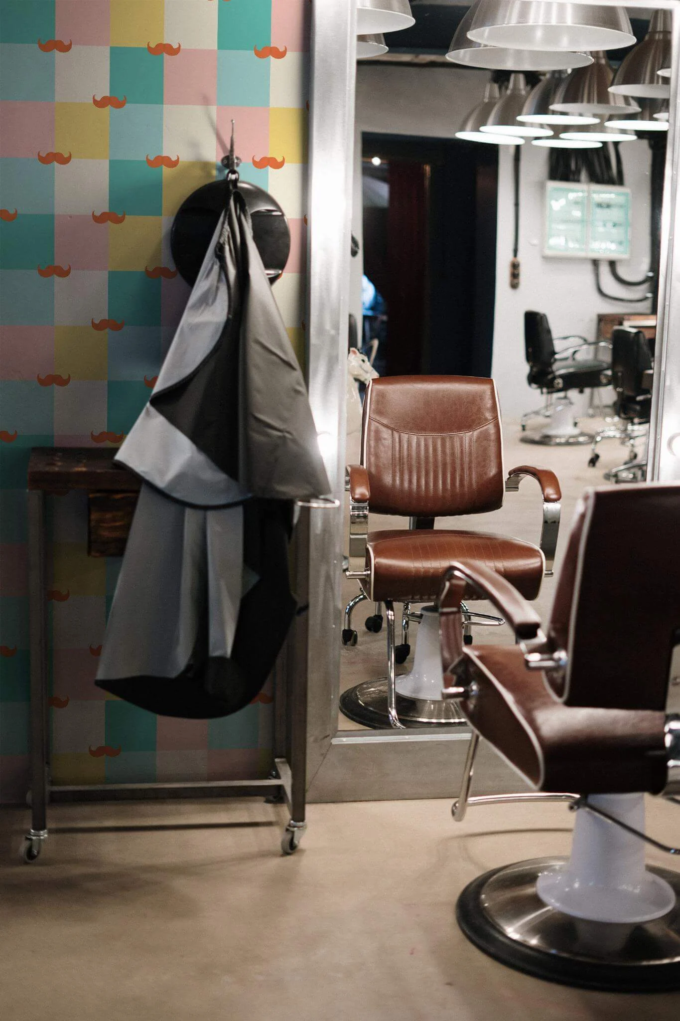 Mustache Barber Blocks Wallpaper - Image 4