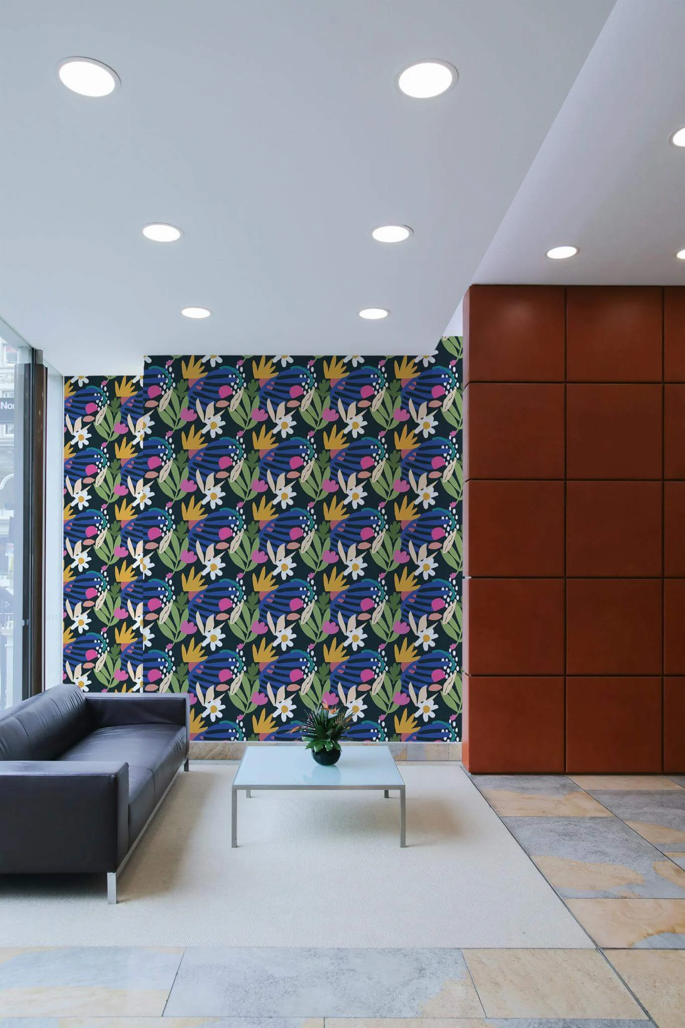 Colorful bold flowers Wallpaper - Image 3