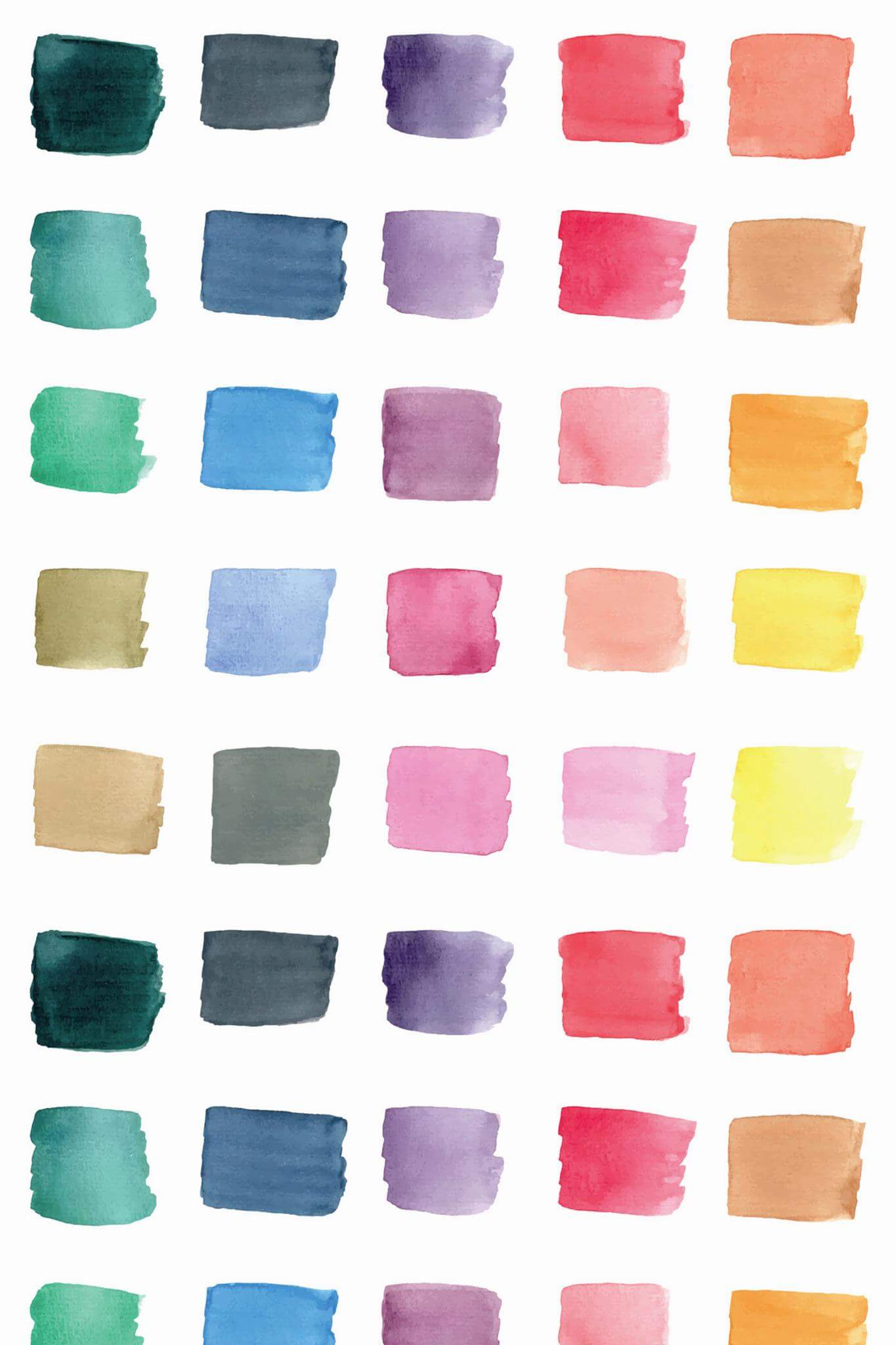 Colorful watercolor brush stroke Wallpaper - Image 2