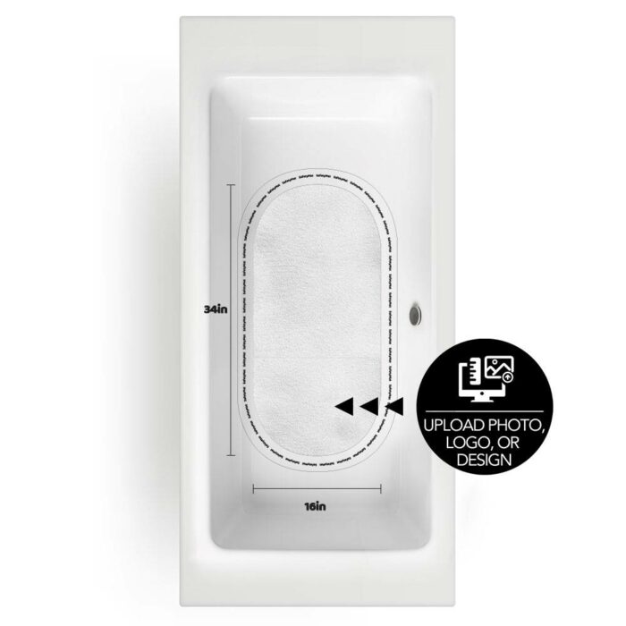 16 x 34 inches Custom bath mat with drain hole options from SafetyMat