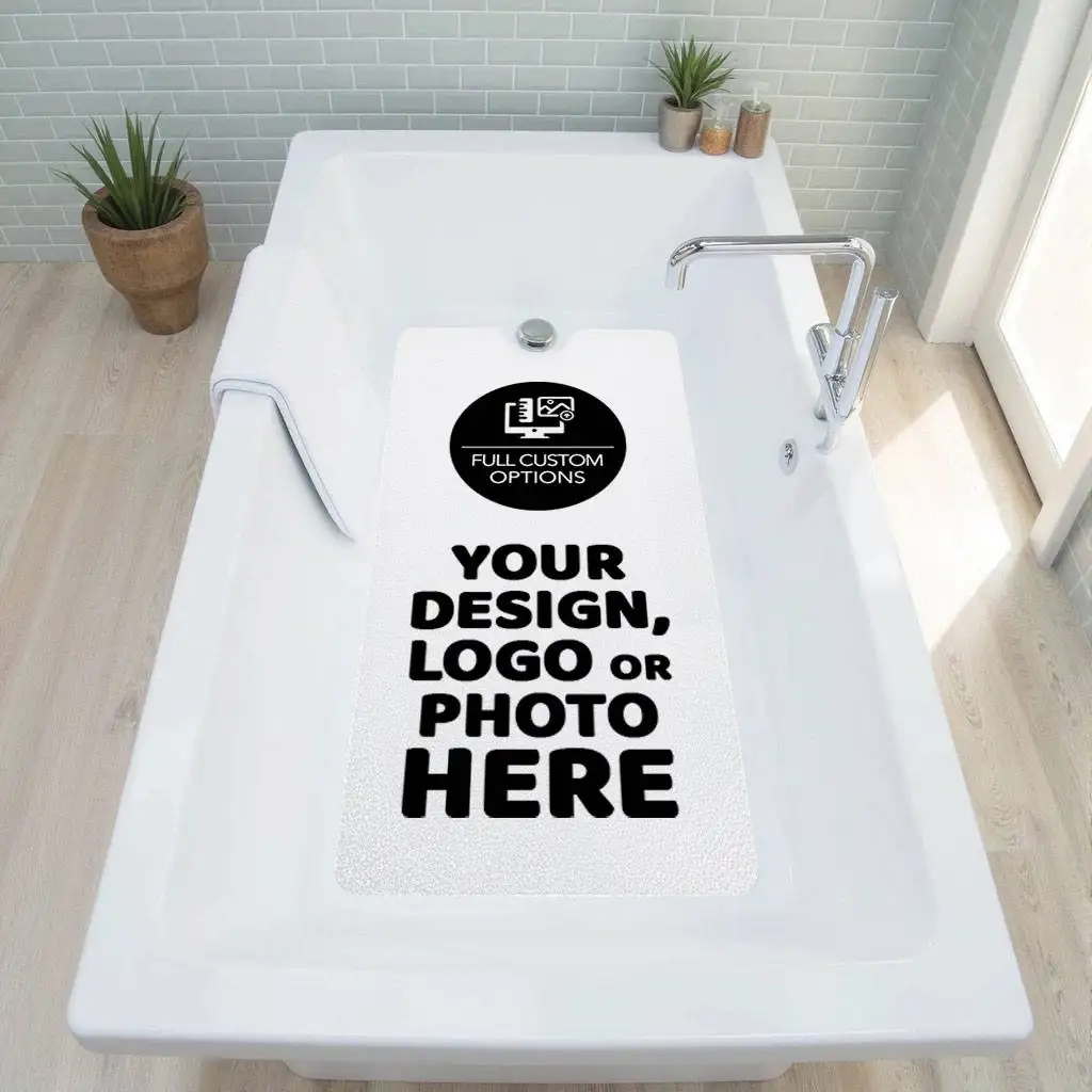16″x40″ Custom Bath Mat – Upload Your Design, Peel & Stick Slip-Resistant Safety Mat | R11 + NFSI Certified | SafetyMat®