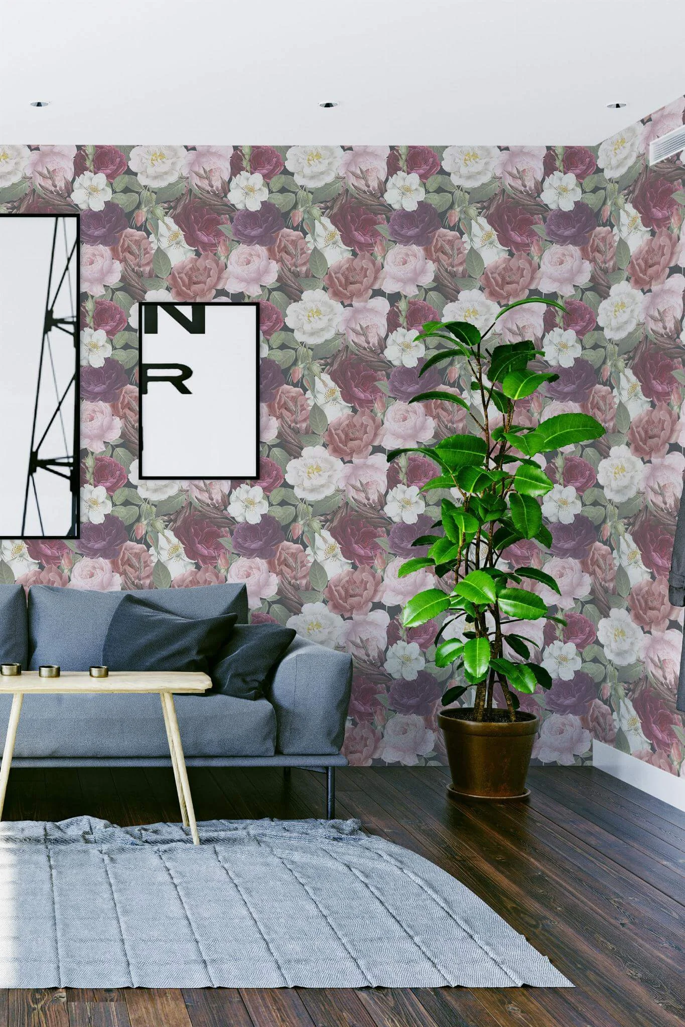 Dark peonies Wallpaper - Image 3
