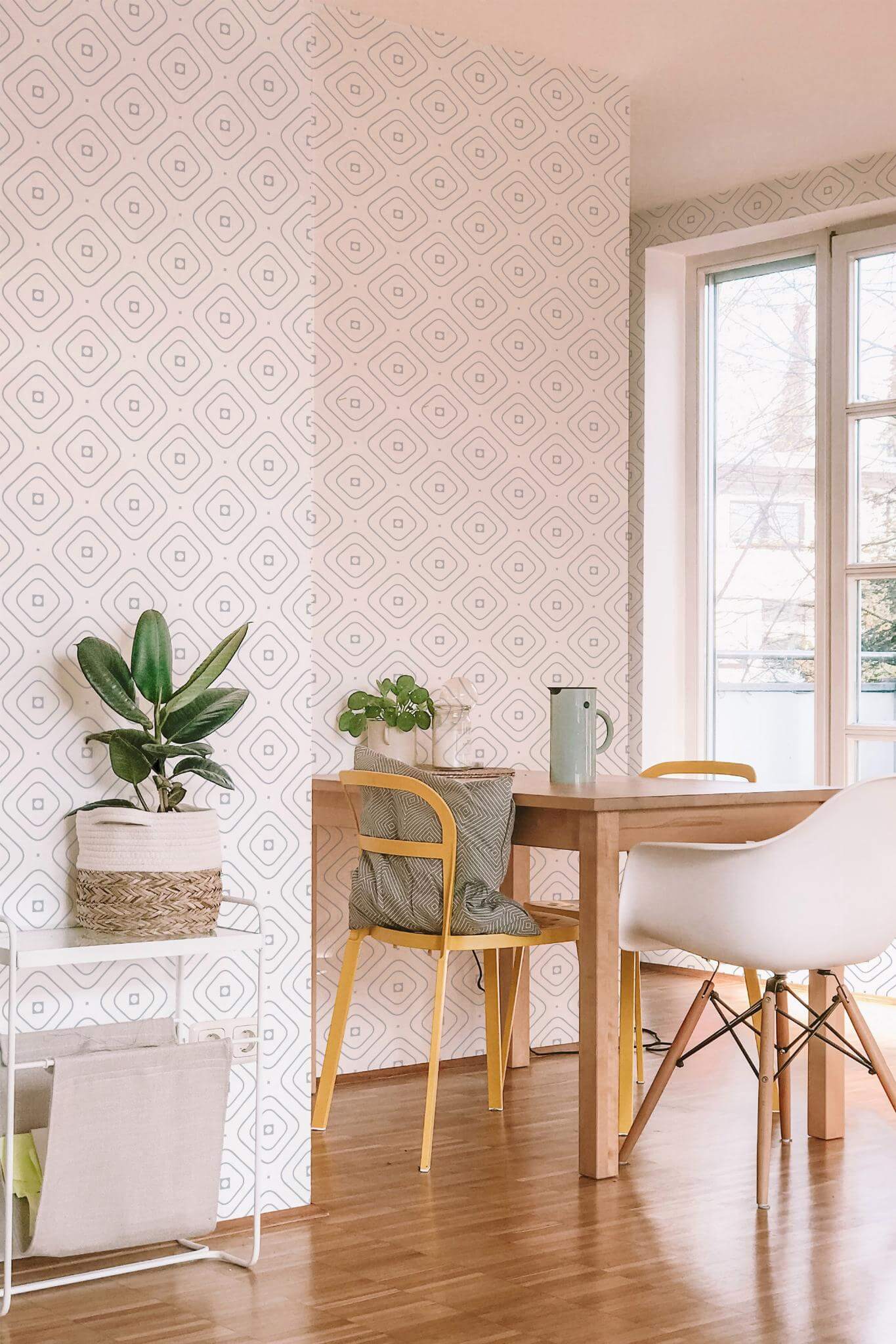 Gray and white geometric Wallpaper - Image 3