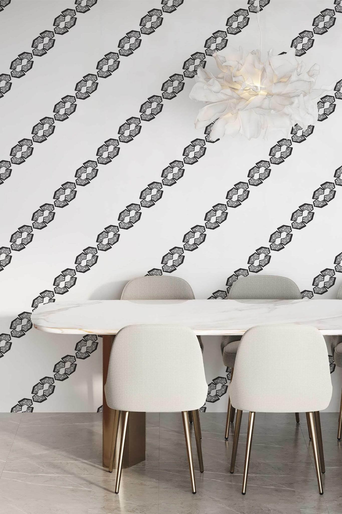 Geometric shape diagonal stripe Wallpaper - Image 4