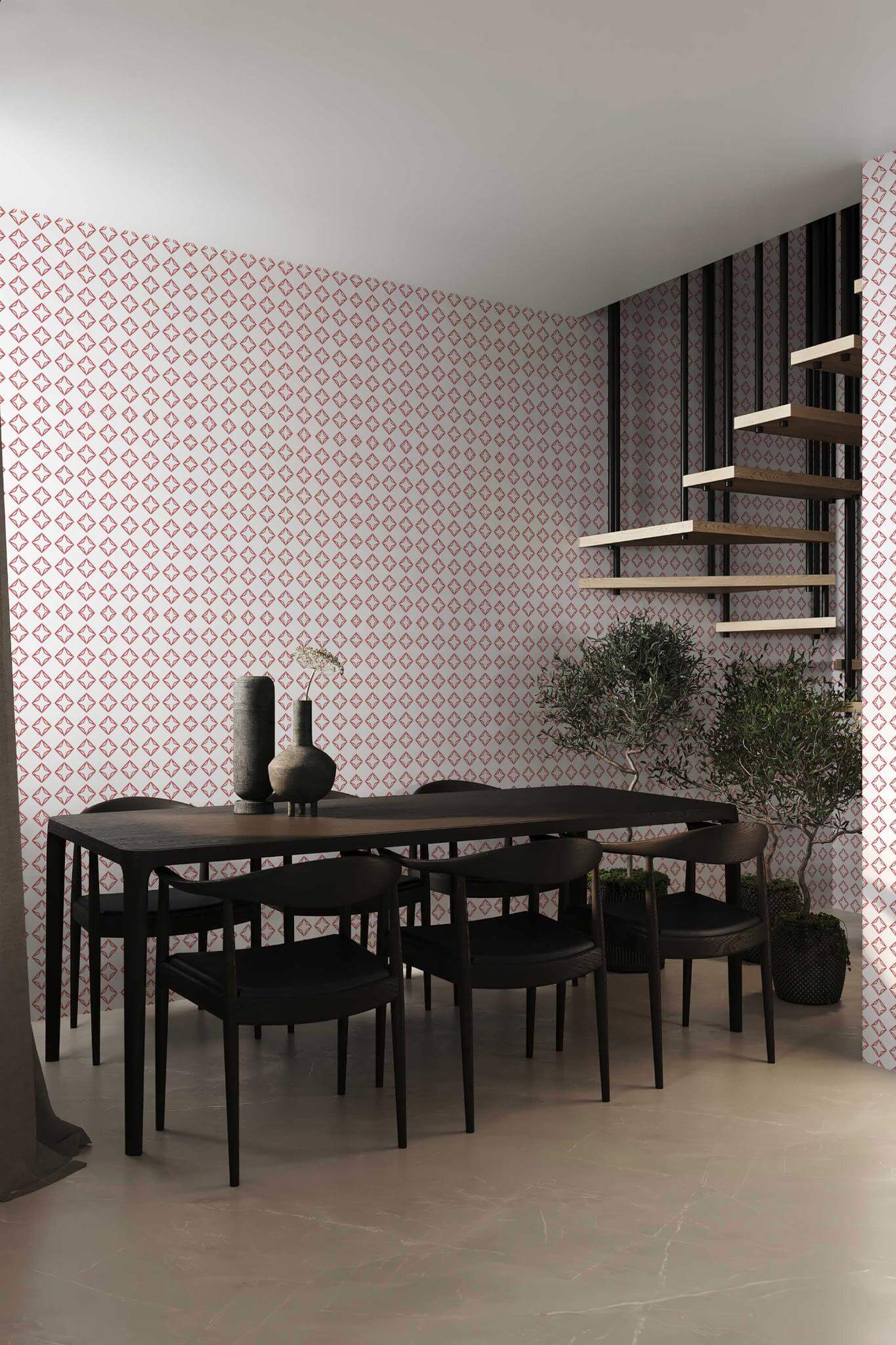 Red geometric diamond Wallpaper - Image 4