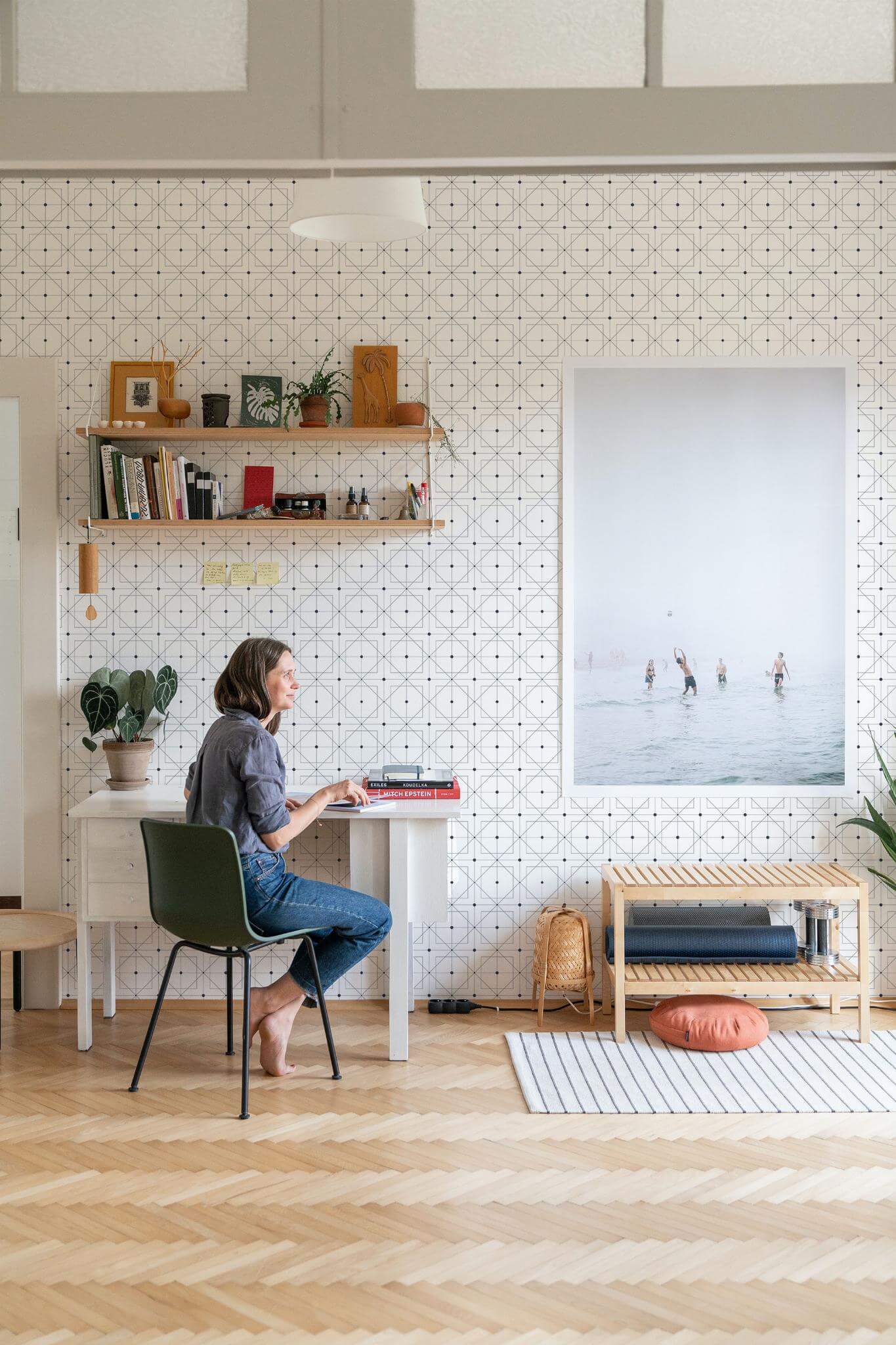 Delicate geometric squares Wallpaper - Image 4