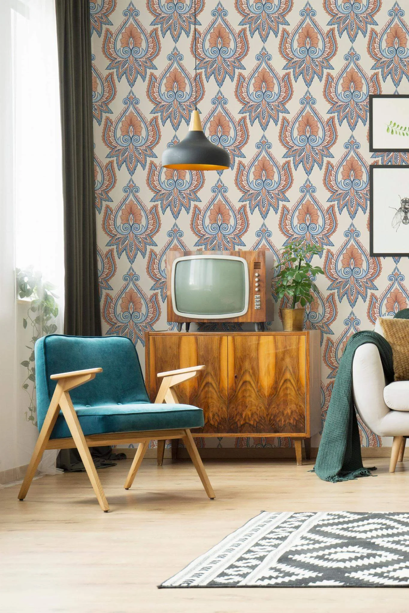 Ethnic floral Wallpaper - Image 4