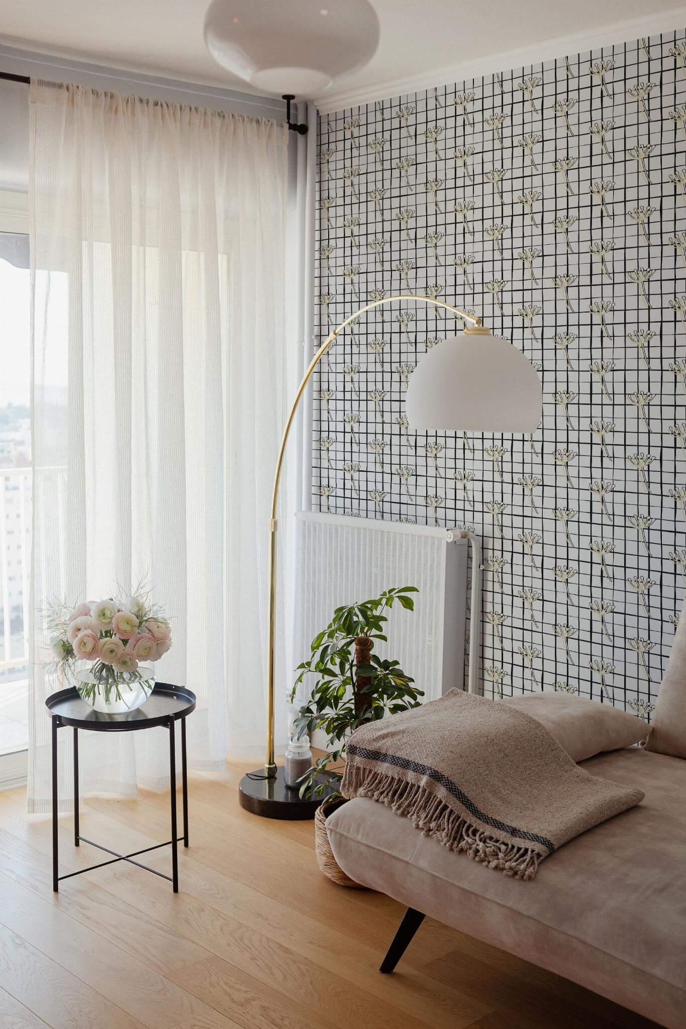Floral grid Wallpaper - Image 4