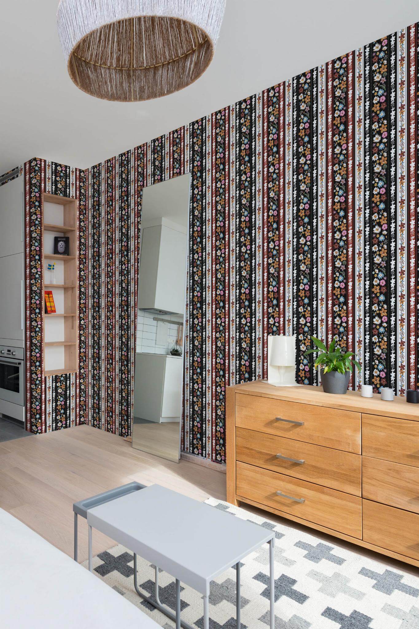 Floral stripe Wallpaper - Image 3